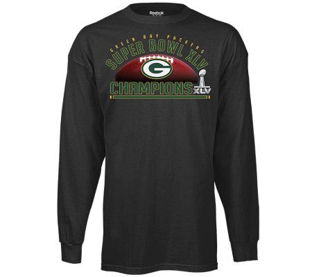 NFL Green Bay Packers Super Bowl XLV Champions REEBOK Tee (L)