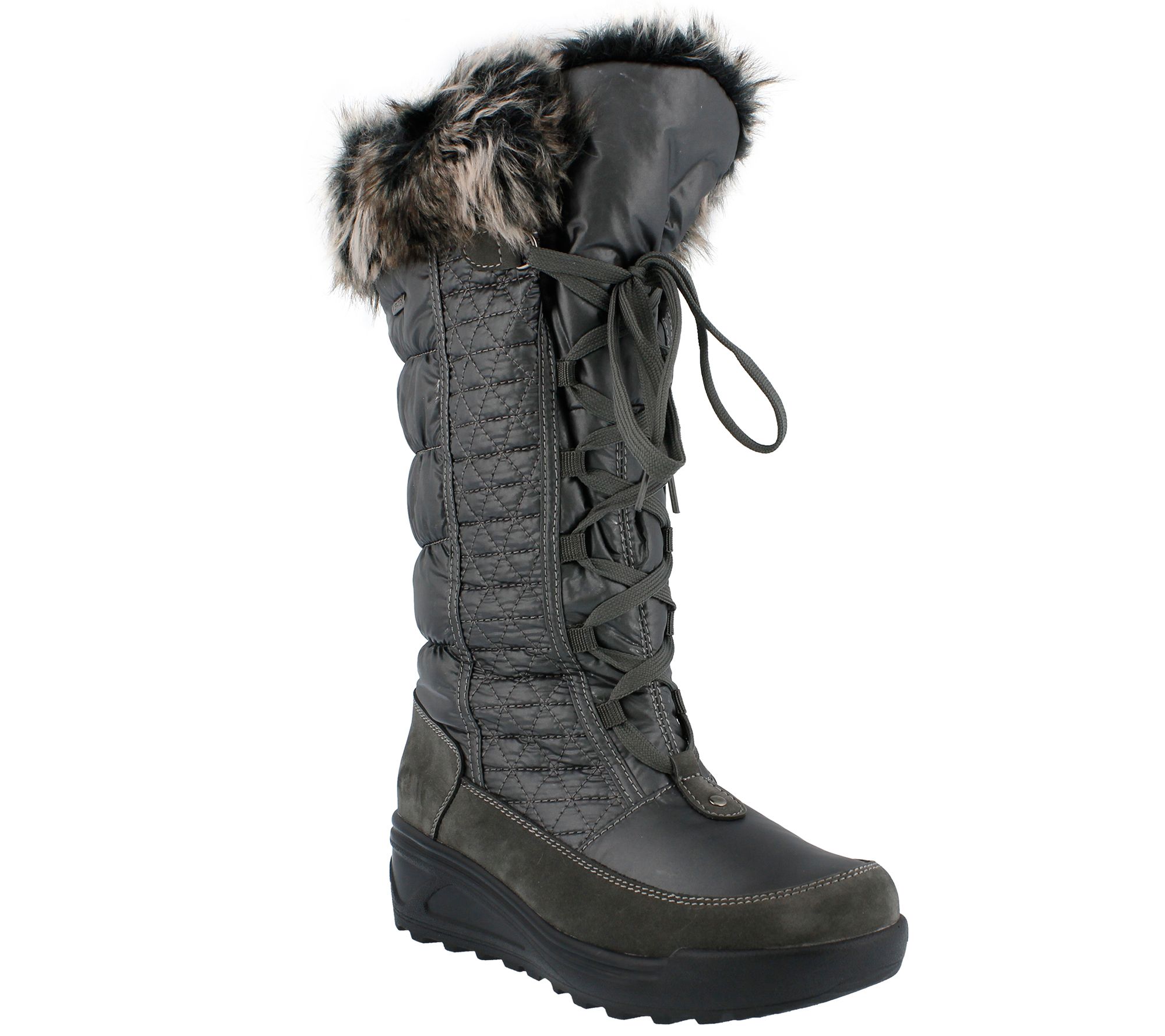 Spring Step Women's Fotios Waterproof Winter Boots, Gray Nylon, 6.5-7