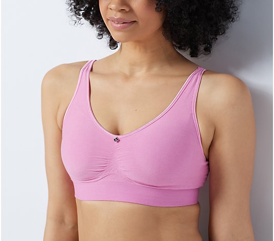 Breezies Seamless Cotton Wirefree Lounge Bra with Removable Pads