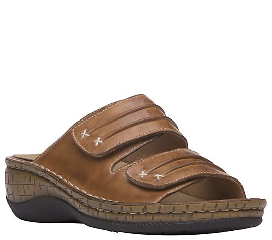 Propet Leather Slide Sandals - June