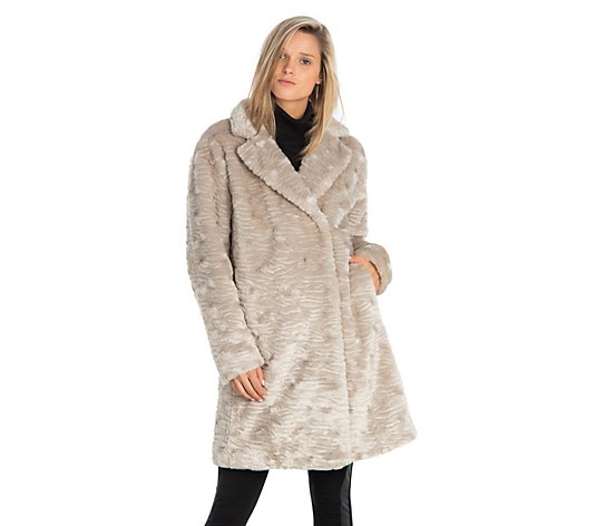 Nuage Textured Faux Fur Coat