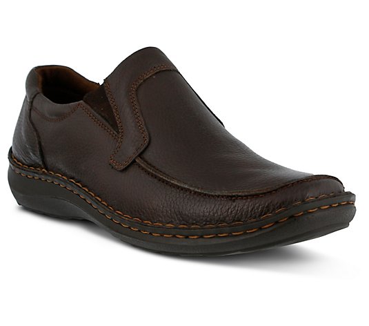Spring Step Men's Slip-On Tumbled Leather Loafers - Niccolo