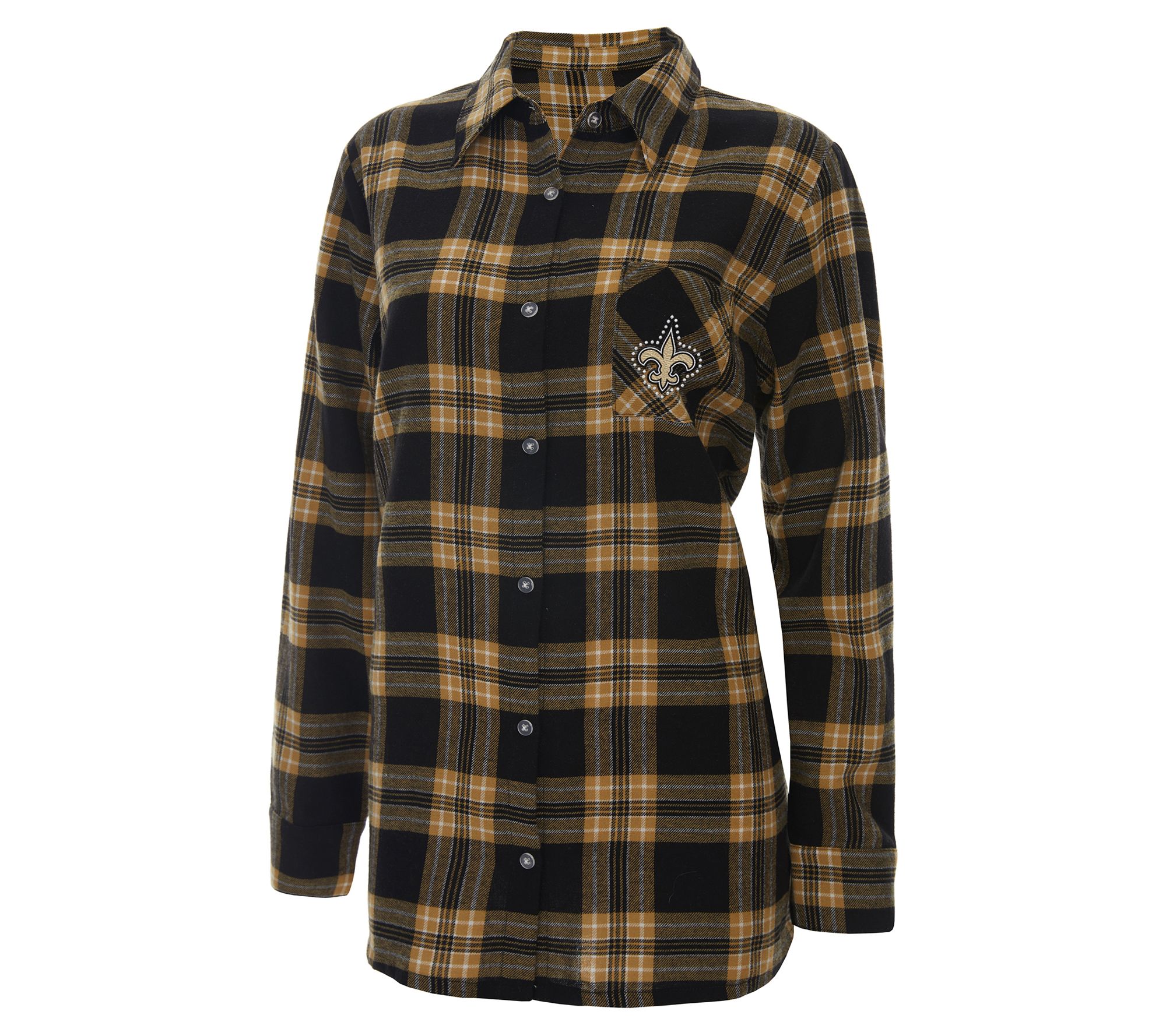 NFL Women's Long Sleeve Flannel Boyfriend Shirt