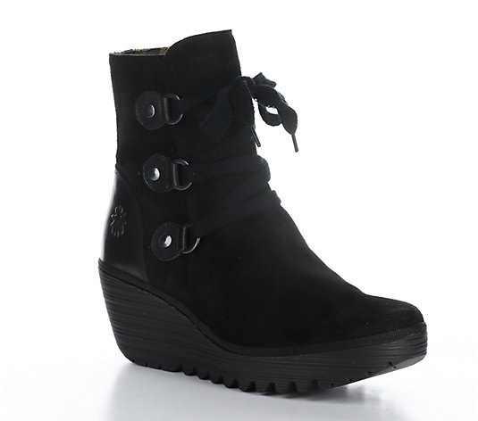 Fly London Suede Lace Up Boot-Yesi