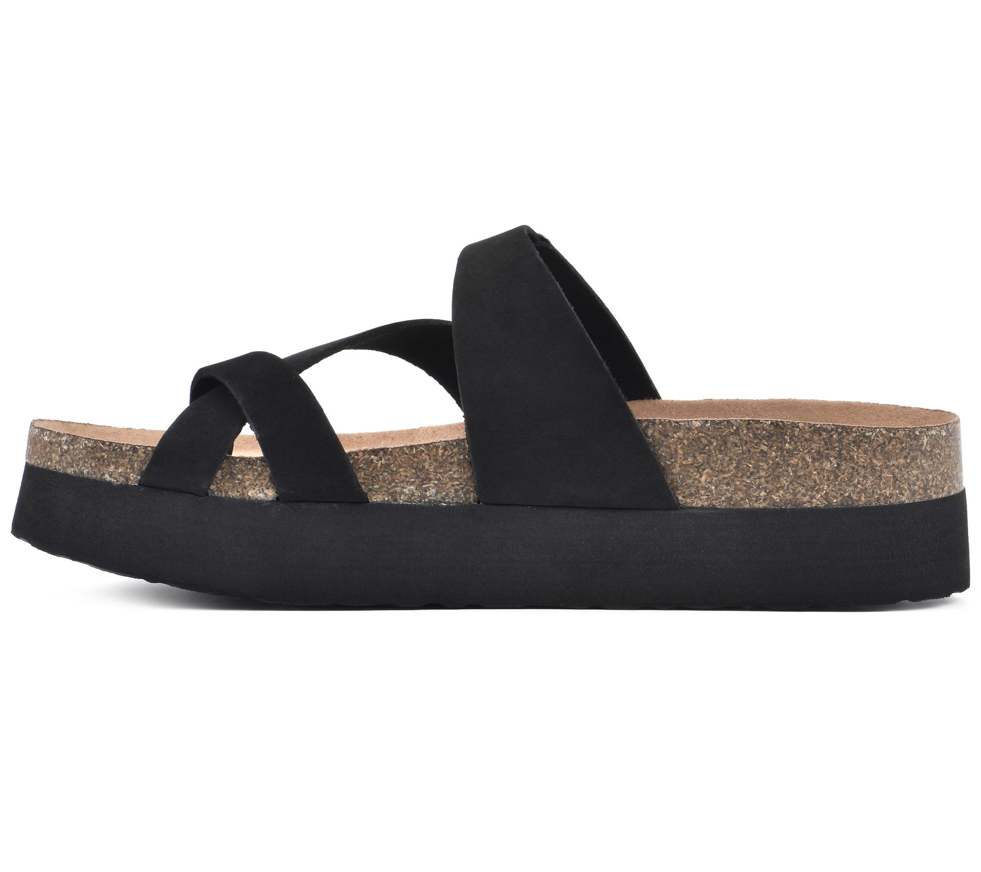 White Mountain Leather Footbed Sandals - Hooked - Qvc.com