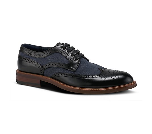 Spring Step Men's Leather Wing Tip Derby Shoes- Downtown