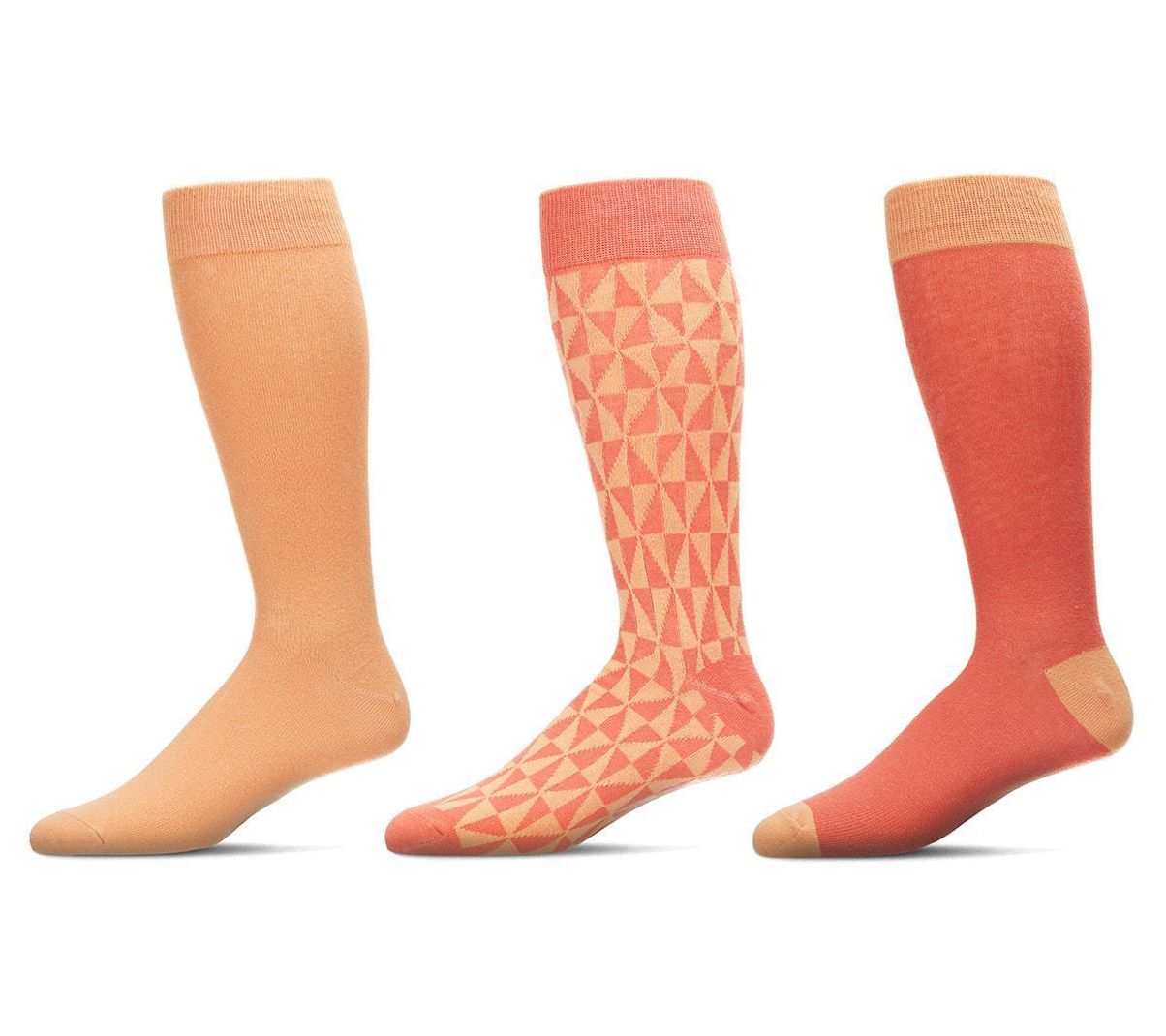 Memoi Men's Kaleidotones 3 Pack Crew Sock