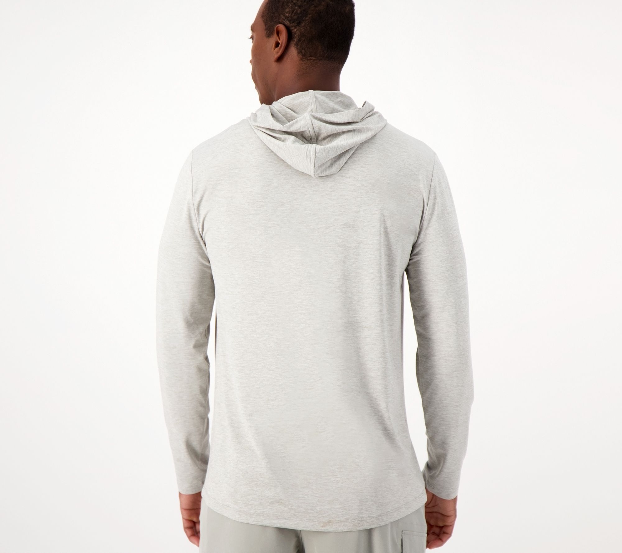 zuda Mens Z-Cool Jersey Long Sleeve Active Hooded Pullover - QVC.com