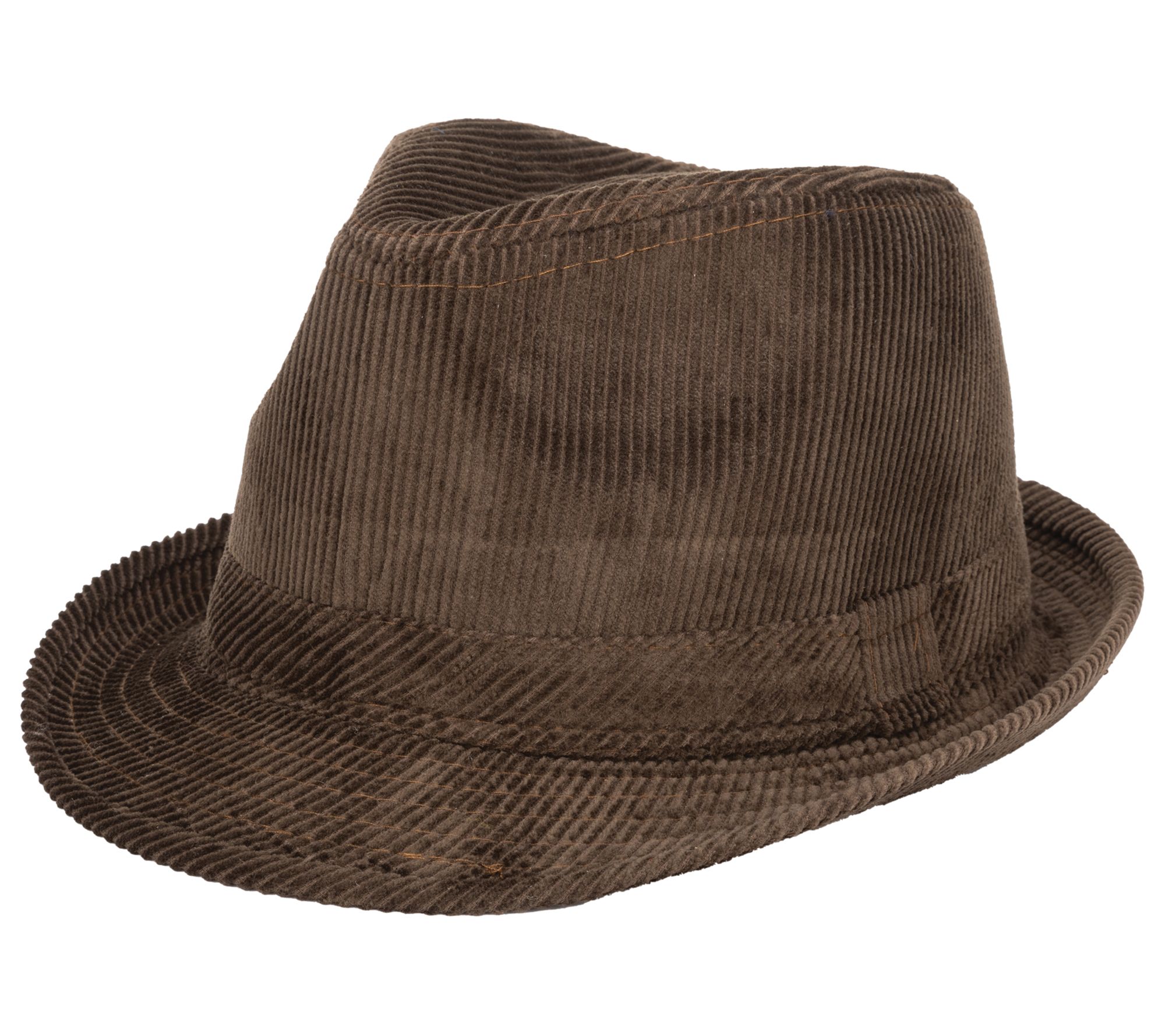 San Diego Hat Co. Men's Cut & Sew Corduroy Fedo ra