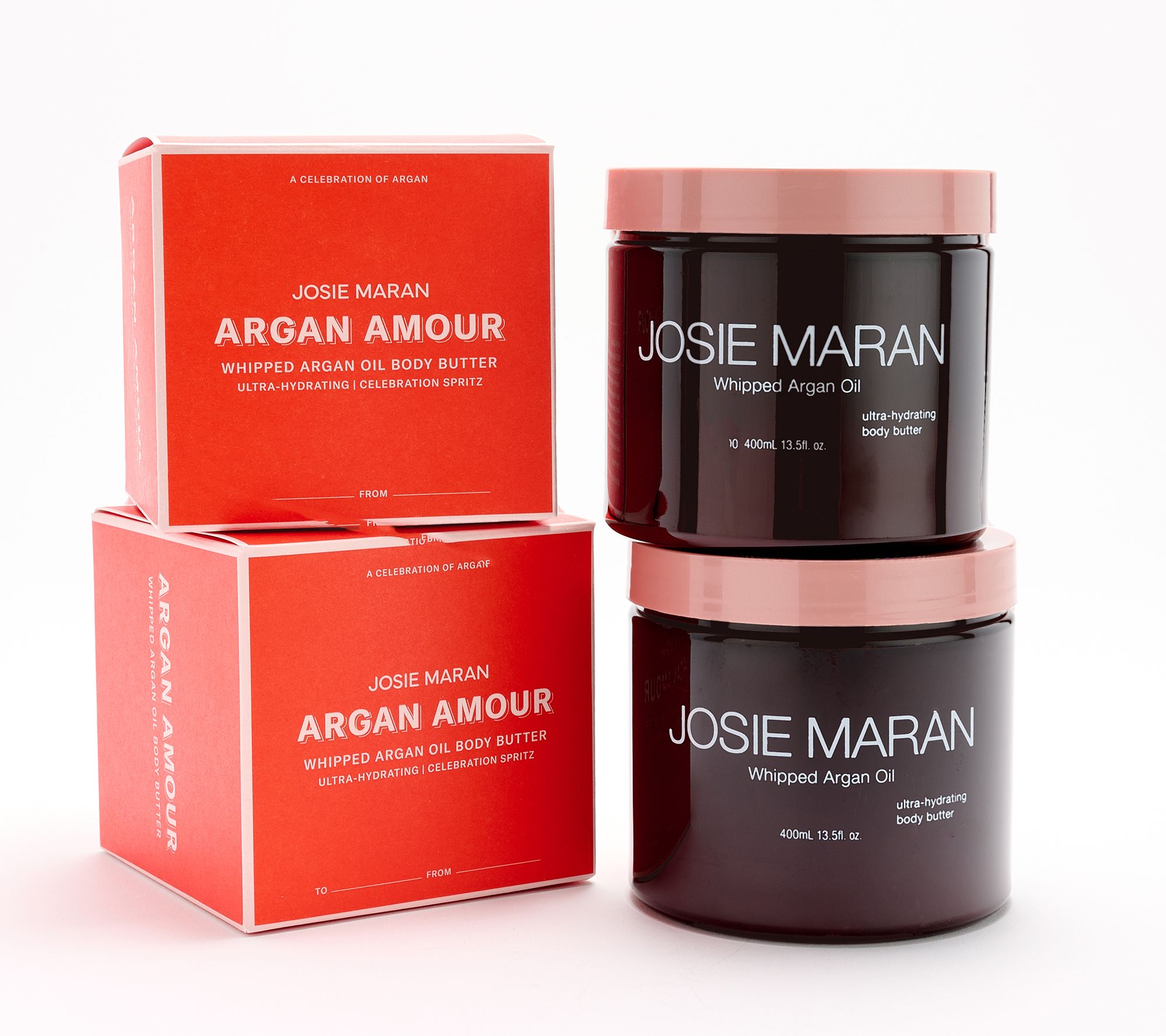 Josie Maran Spread Joy Whipped Argan Body Butter Duo with Gift Boxes