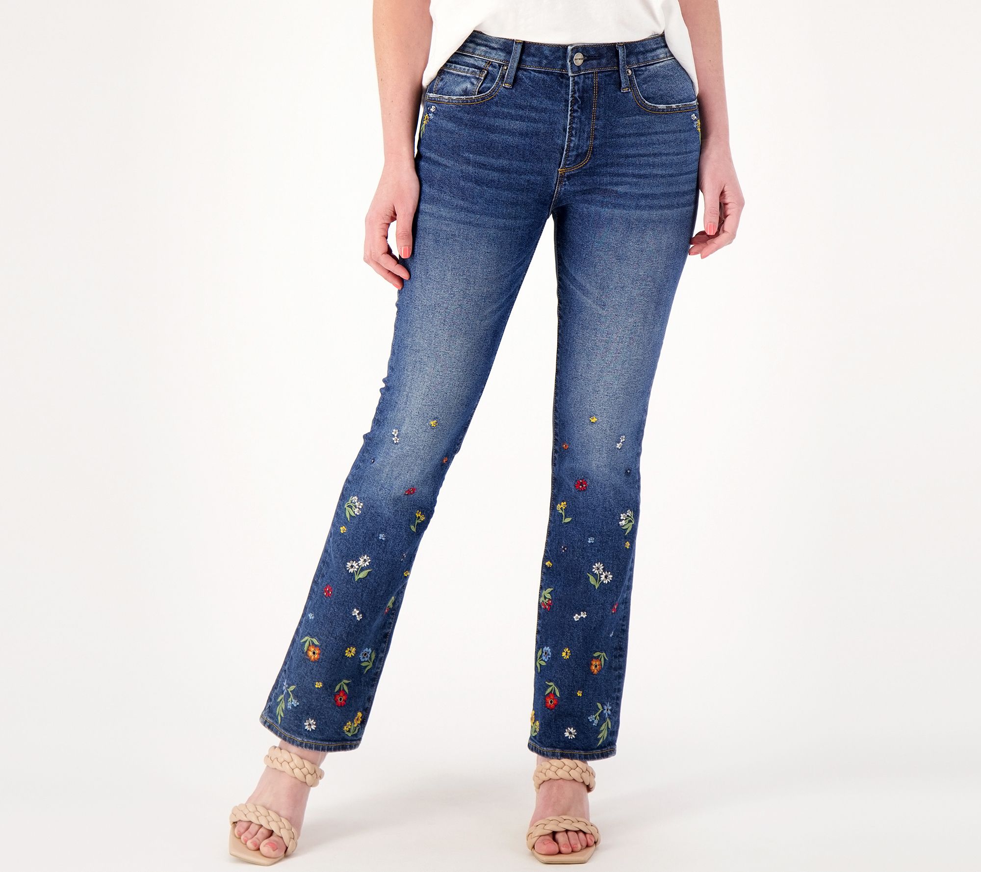 "As Is" Driftwood Jeans Kelly Bootcut Embroidered Jean Tweedle