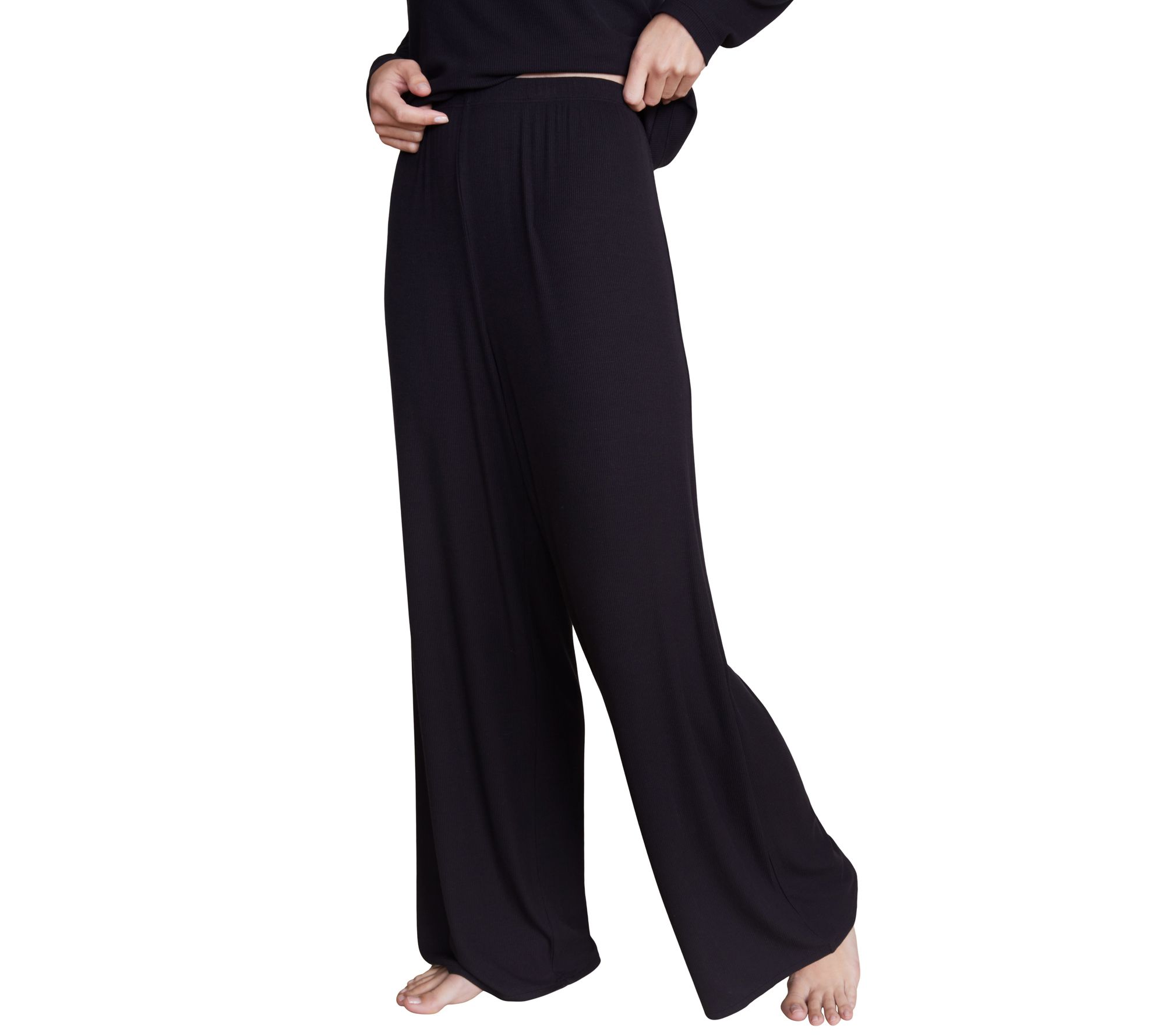 Barefoot Dreams Malibu Collection Ultra Soft Rib Wide Leg Pant - QVC.com