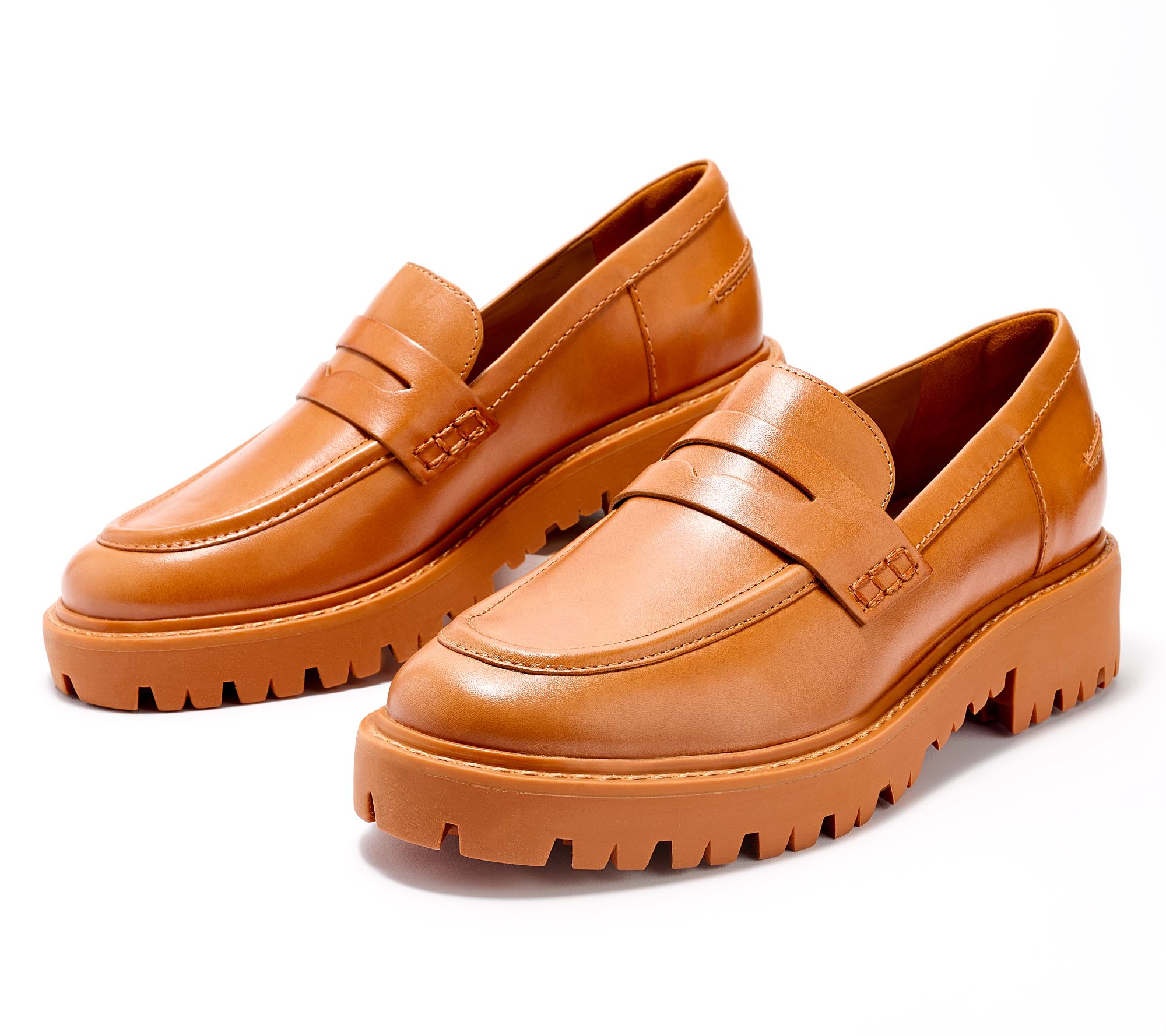 "As Is" Schutz Leather Lug Loafers - Christie Weekend