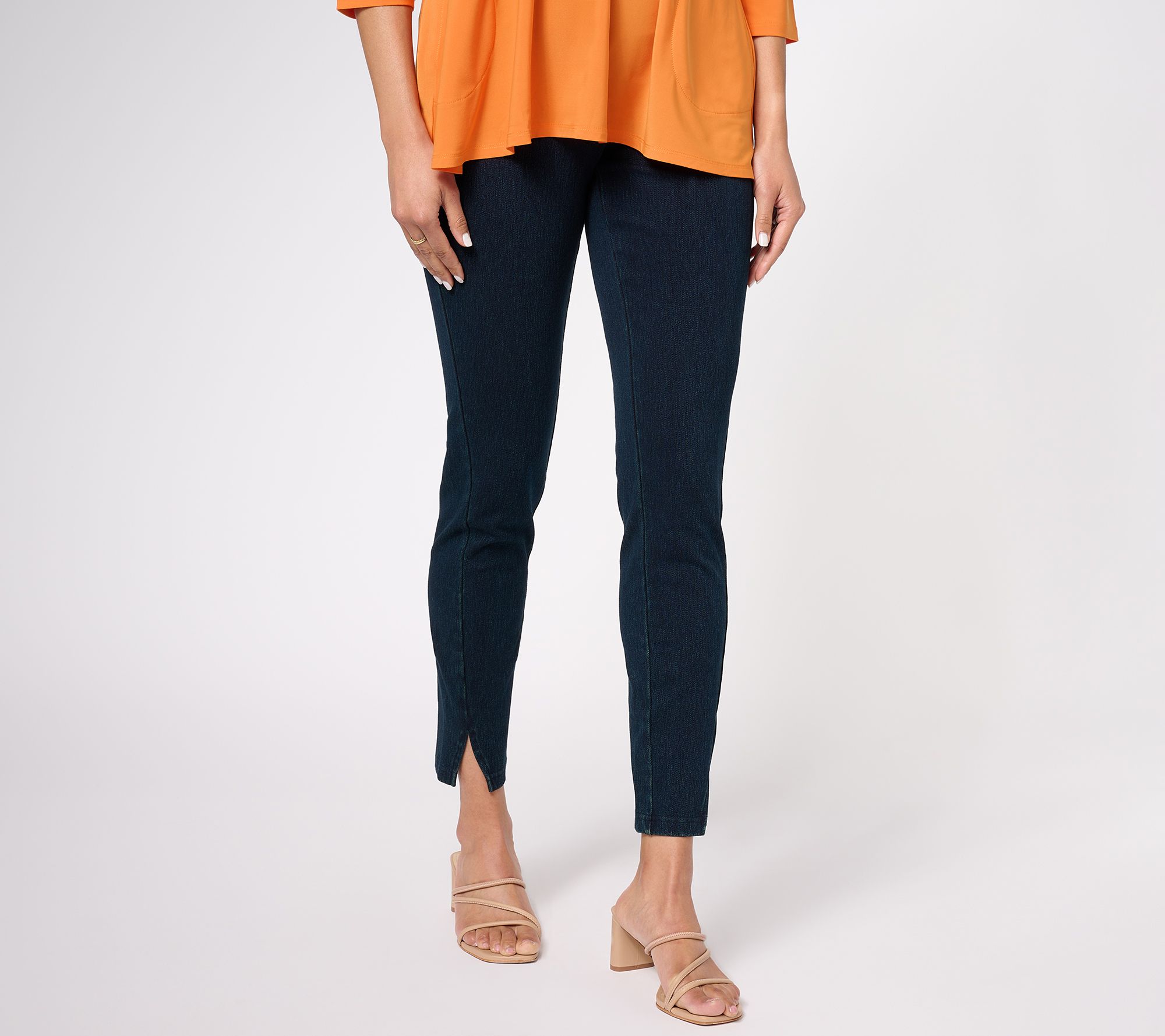 "As Is" Women with Control Tall Prime Stretch Denim Curve Seam Pant