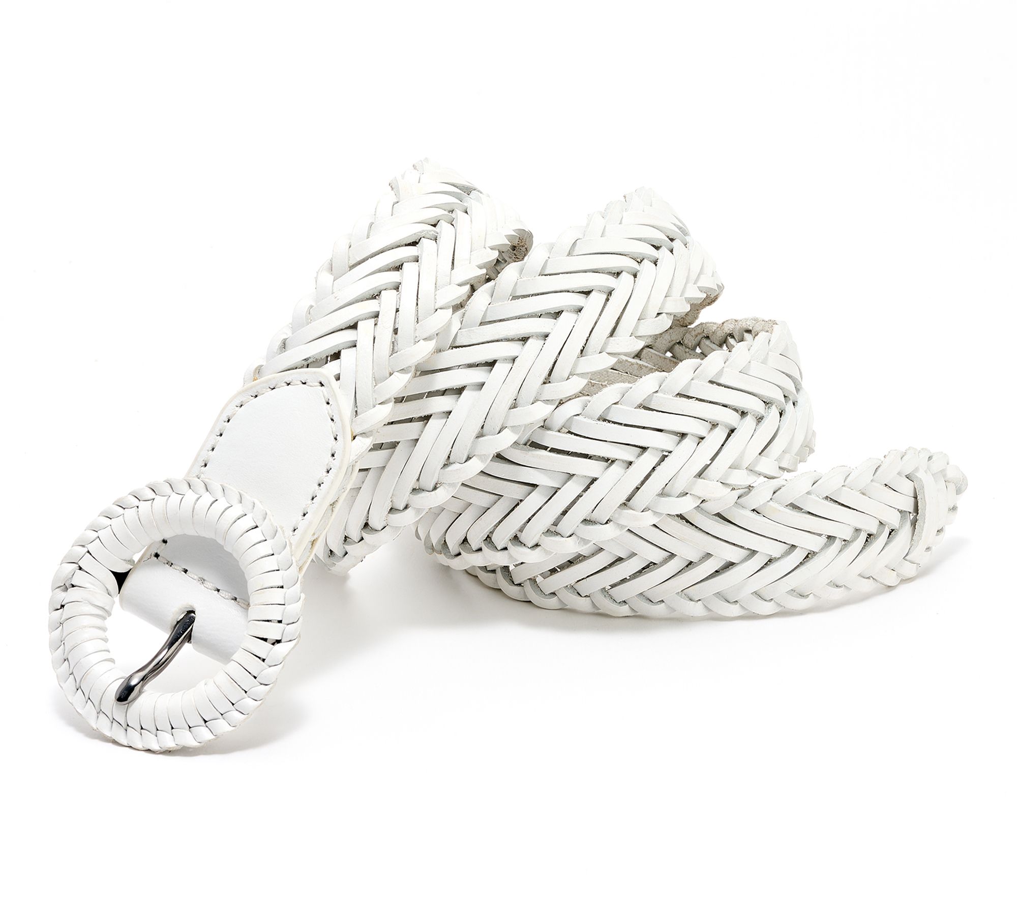 Complliments Woven 100% Leather Braided Belt