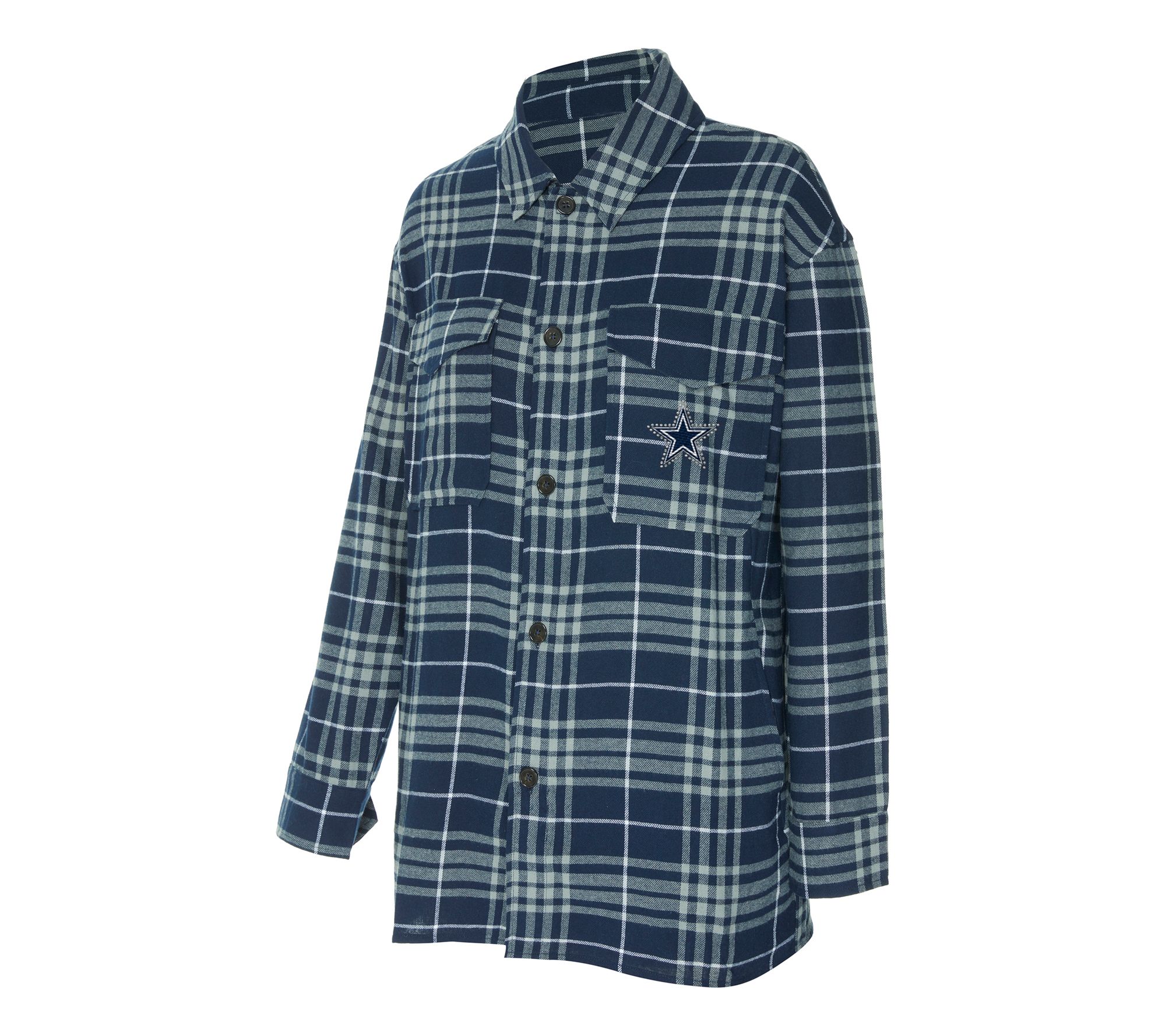 NFL Dallas Women's Plaid Flannel Shacket