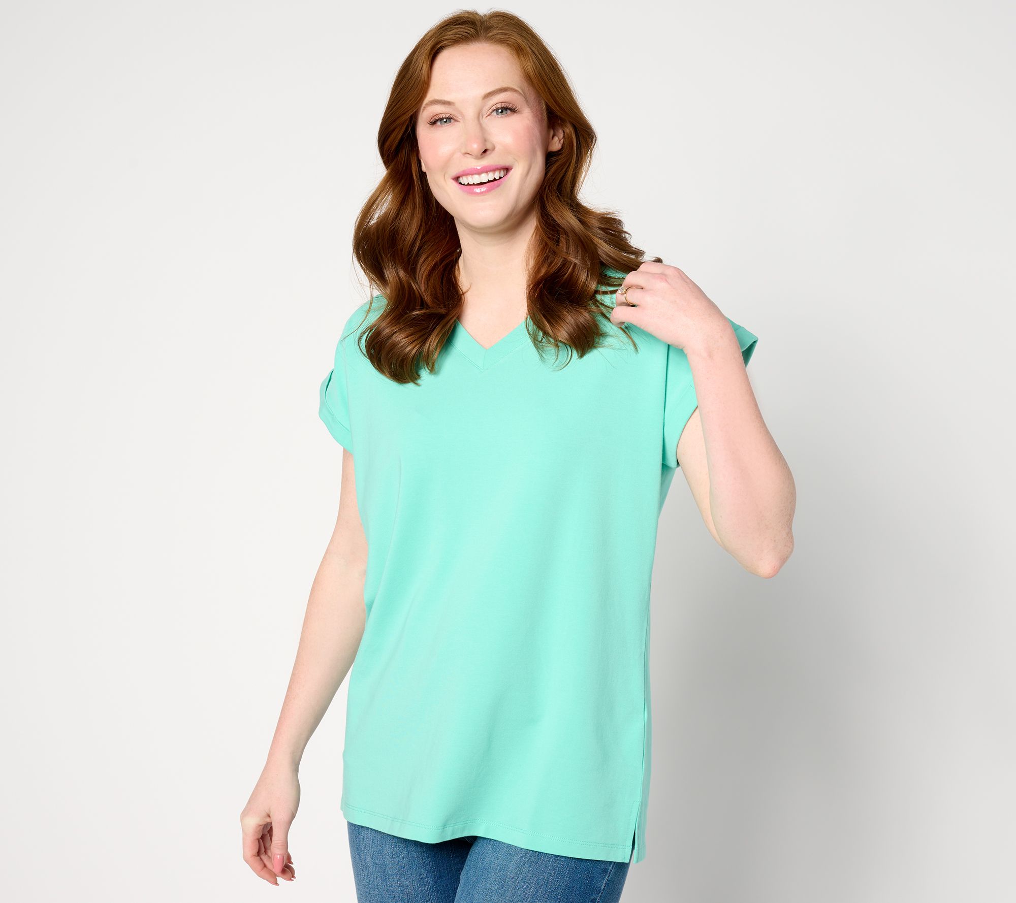 "As Is" Belle by Kim Gravel Primabelle Knit Ladder Lace Trim Top