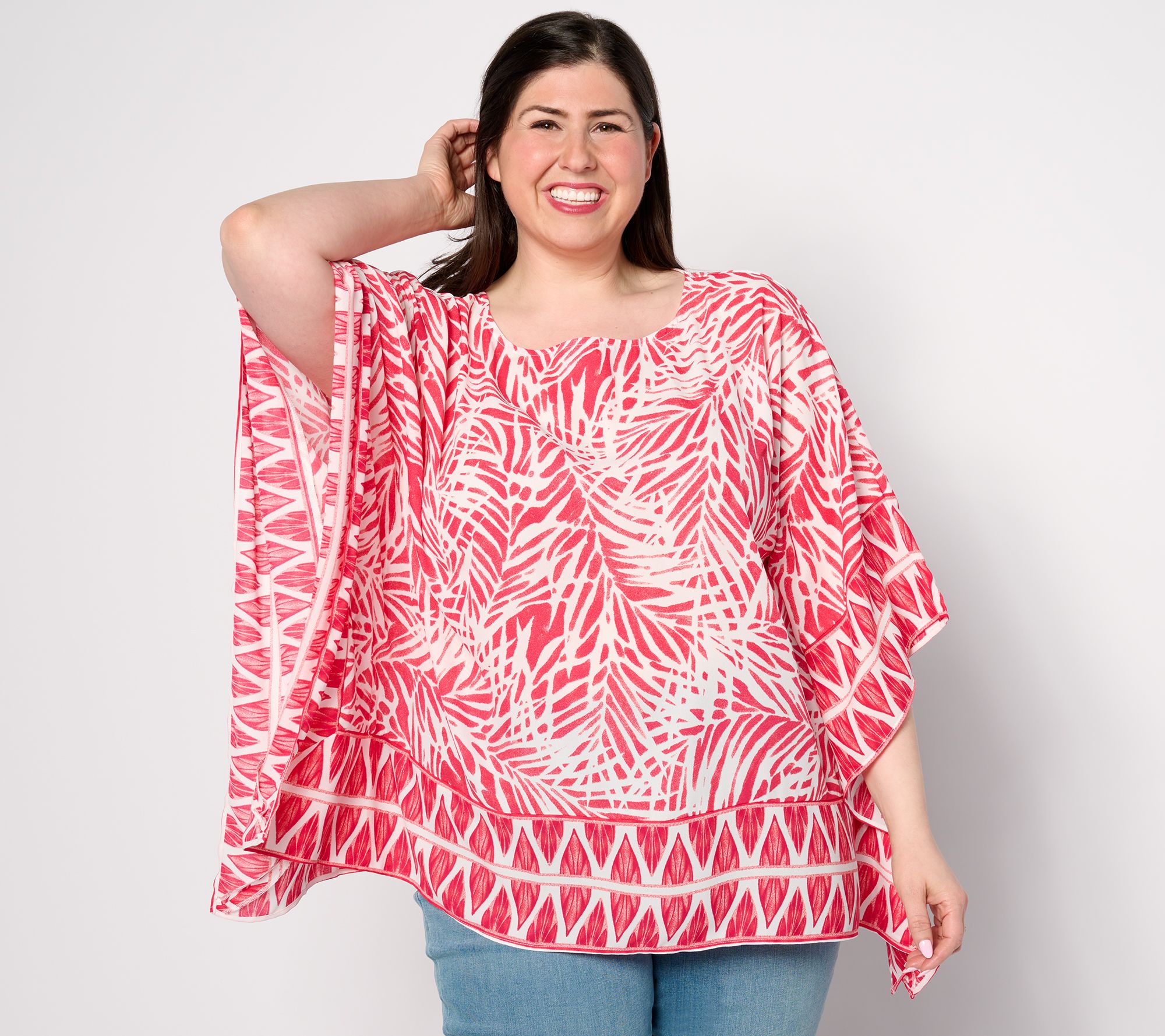 "As Is" Belle Beach by Kim Gravel Seascape Boatneck Border Poncho