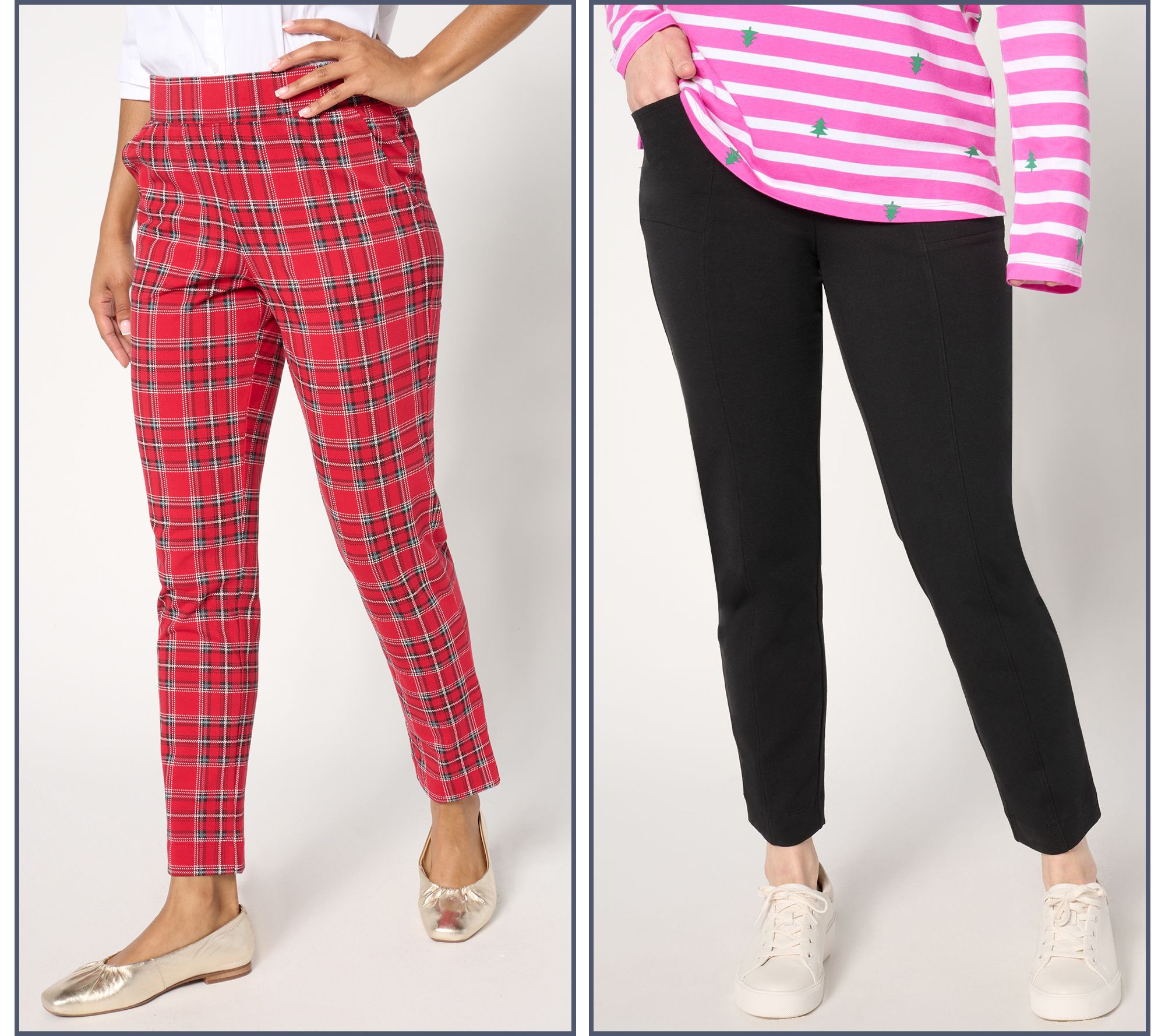 Denim & Co. Any Day Solid Duo Stretch Ankle Pant