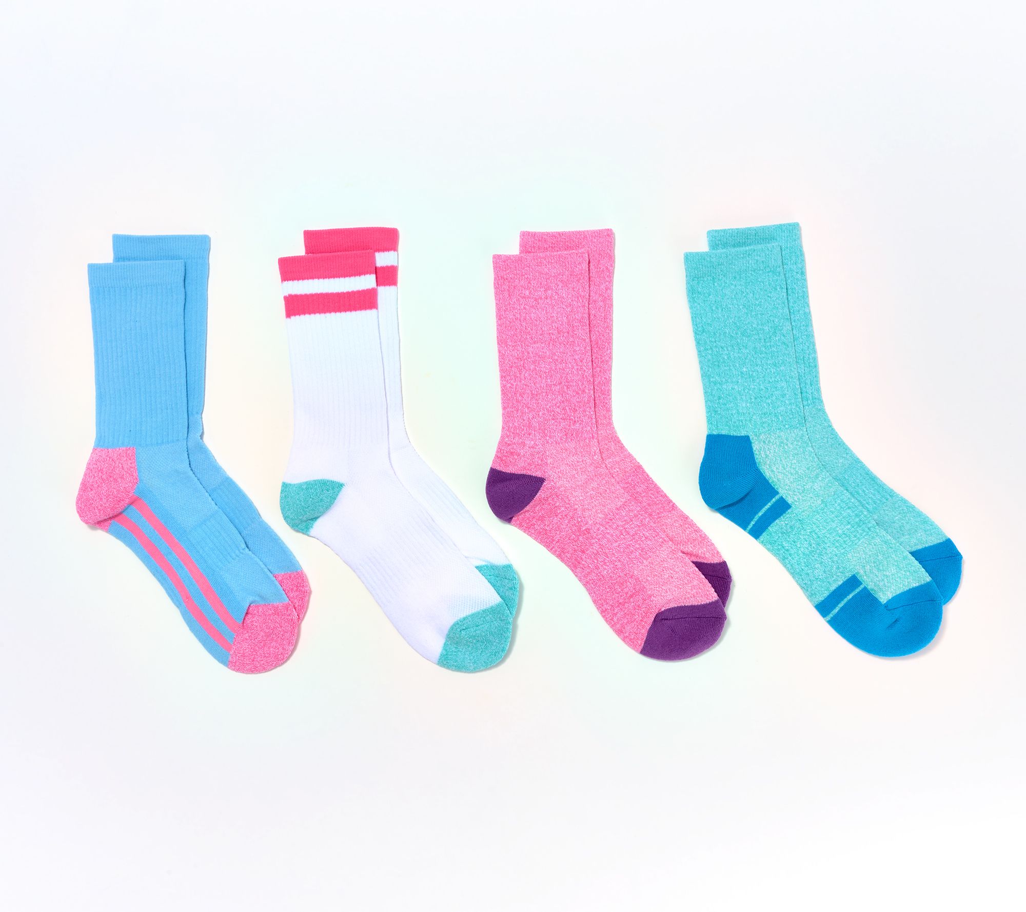 As Is Complliments 4 Pack of Athletic Demi-Crew Socks
