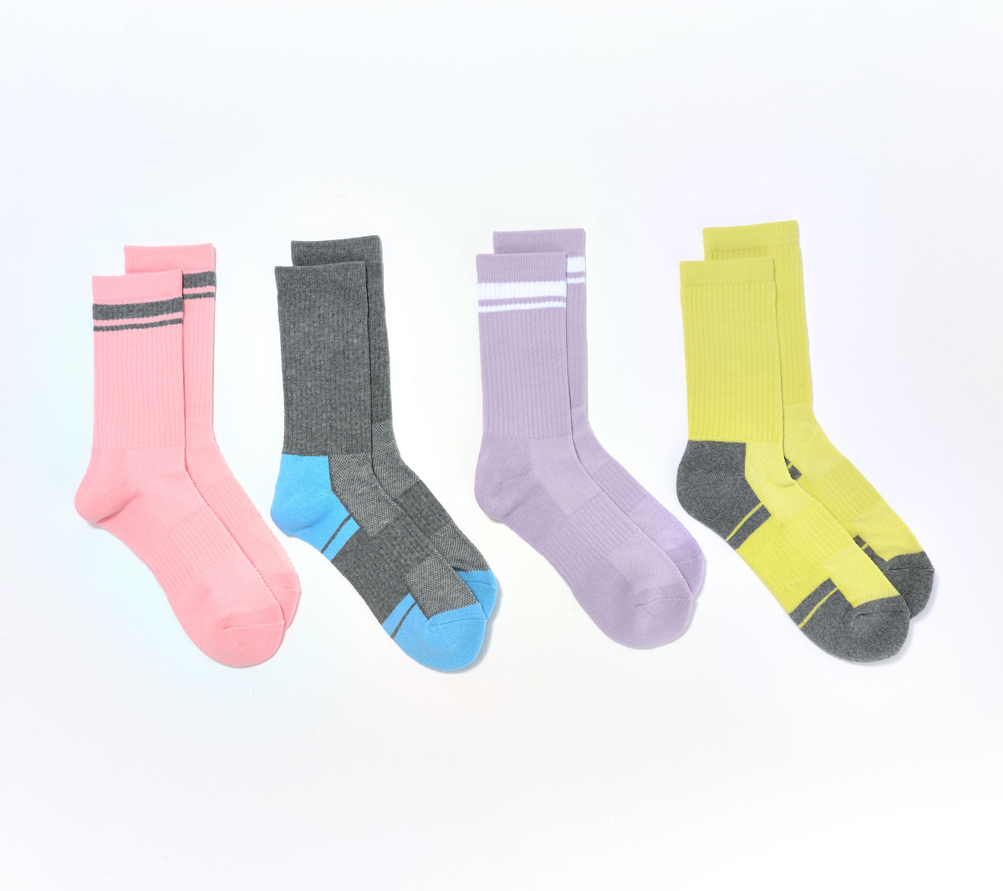 "As Is" Complliments 4 Pack of Athletic Demi Crew Socks