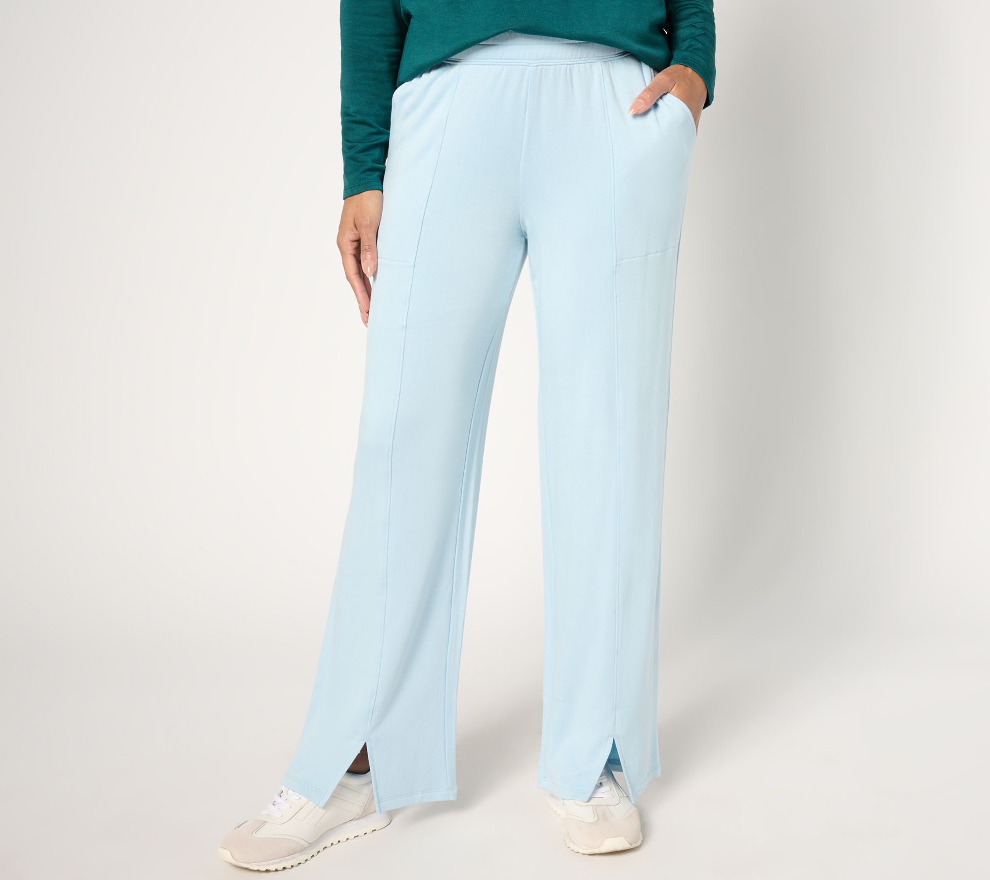 AnyBody Tall Brushed French Terry Full-Length Pants