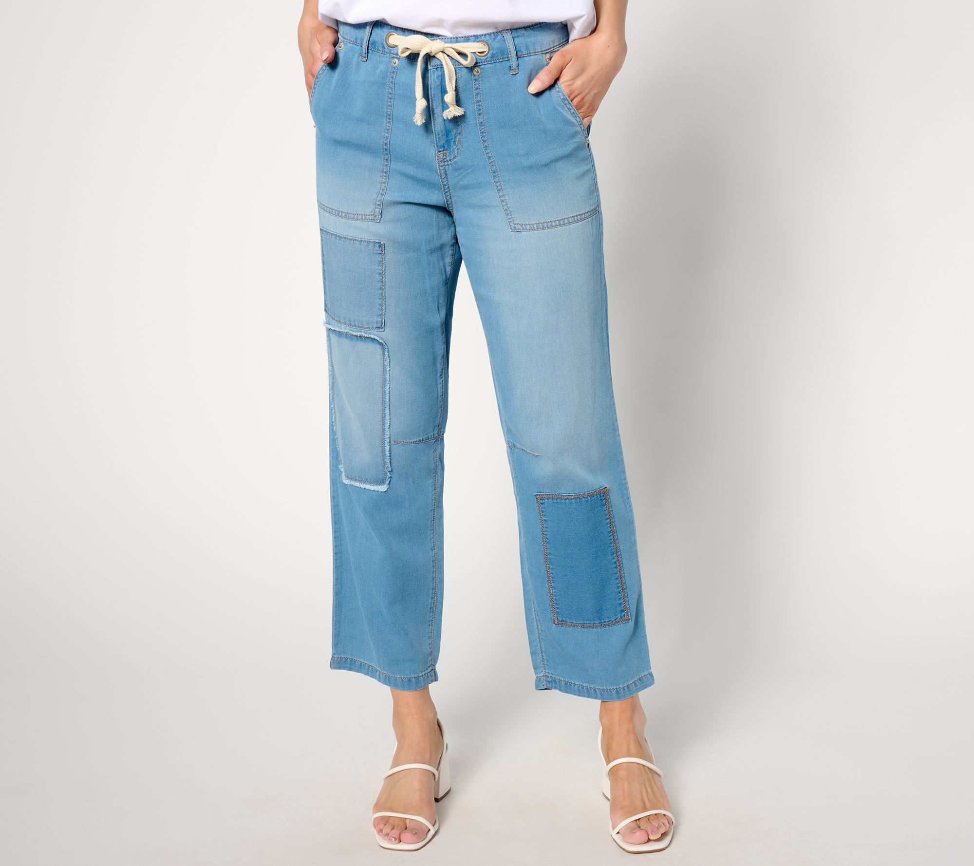 "As Is" LOGO by Lori Goldstein Petite Straight Leg Ankle Pant