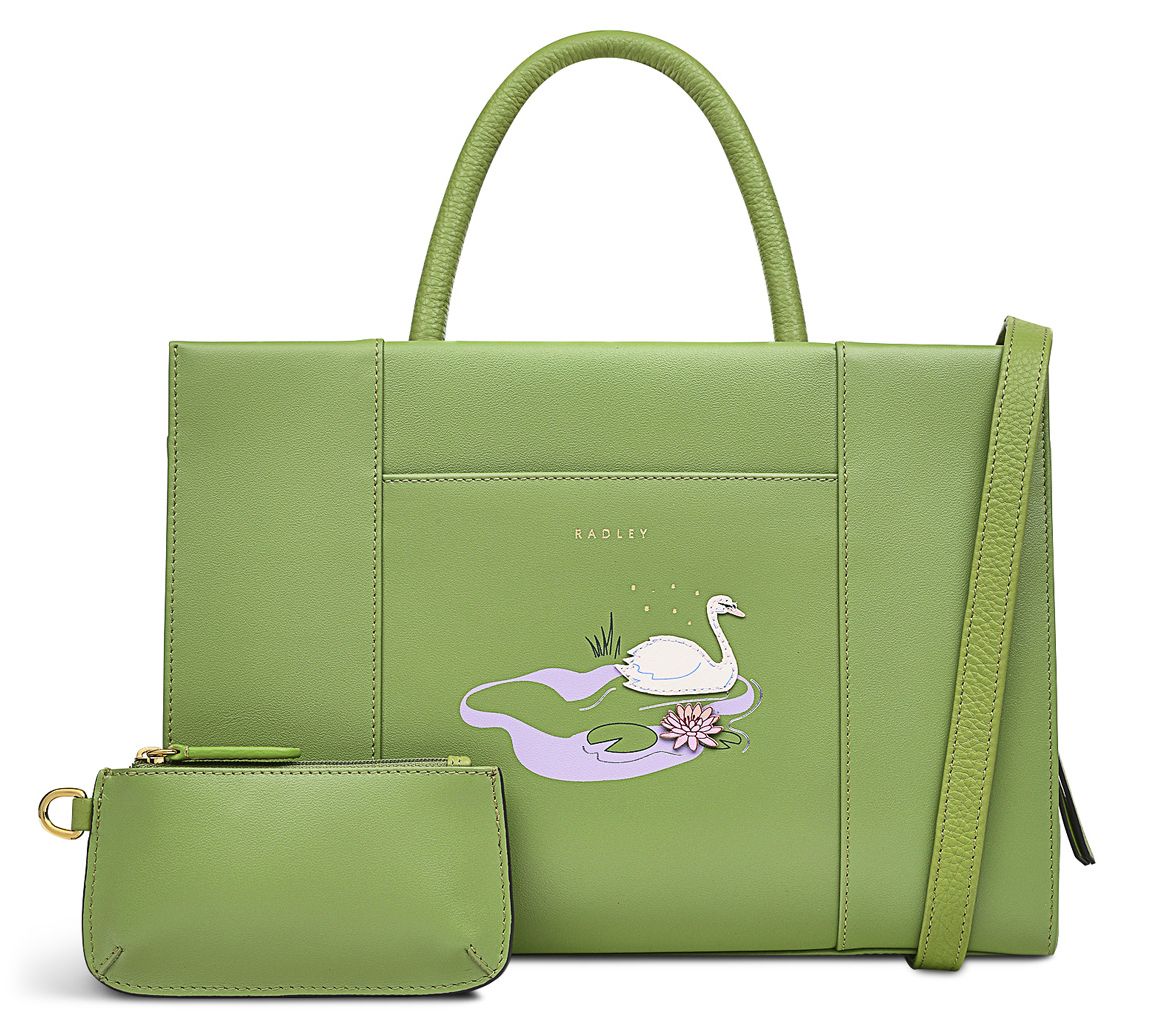 Radley green breadcrumb leather bag with