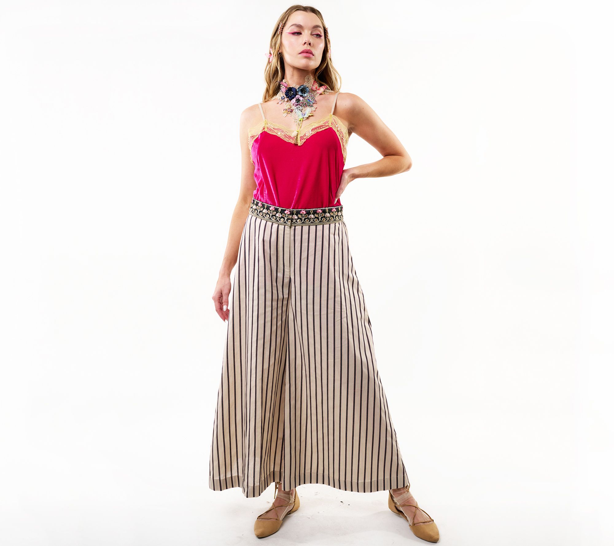 Aratta Derby Princess Stripe Wide Leg Pants