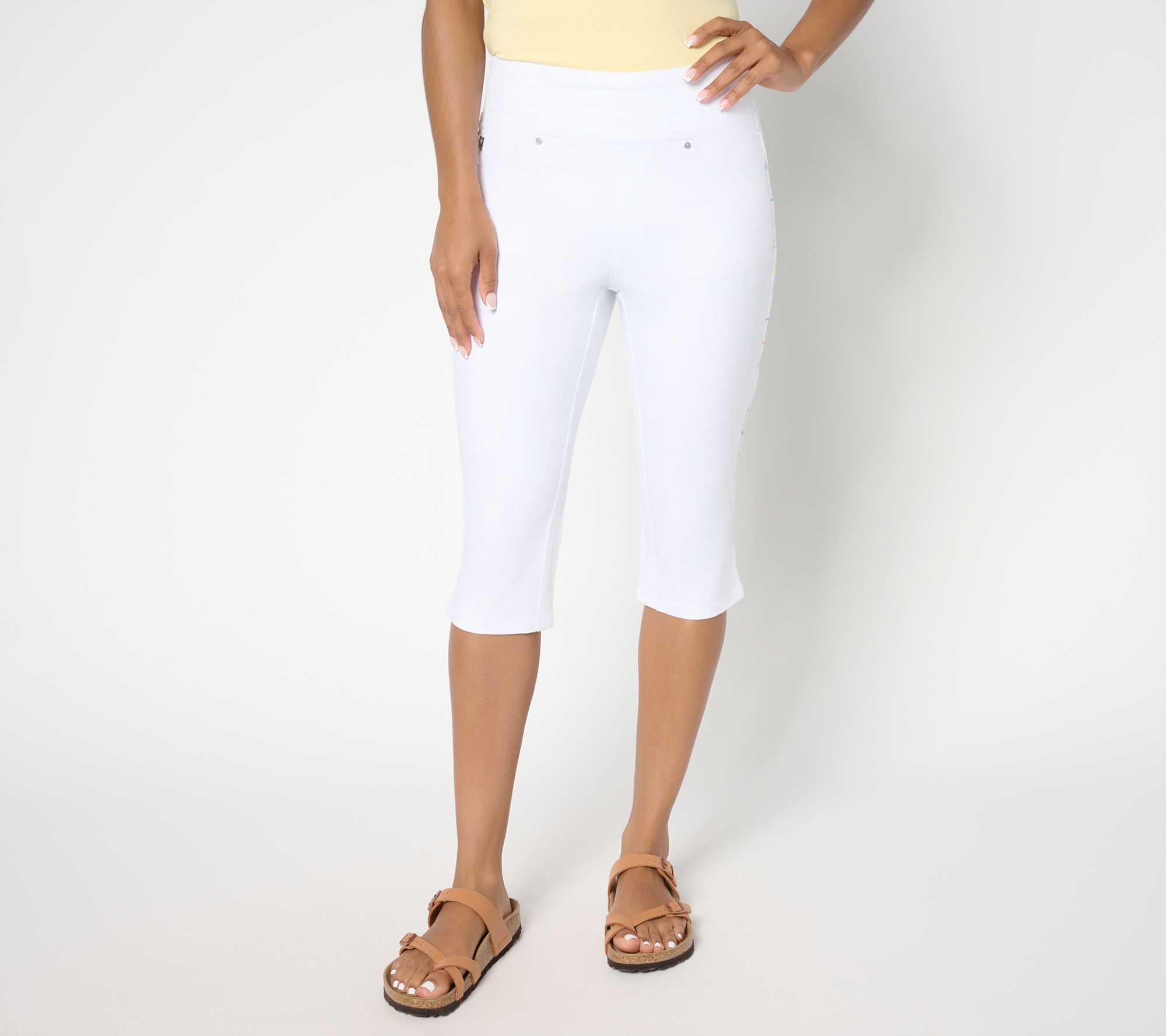 Belle by Kim Gravel Regular TripleLuxe Twill Confetti Pedal Pusher