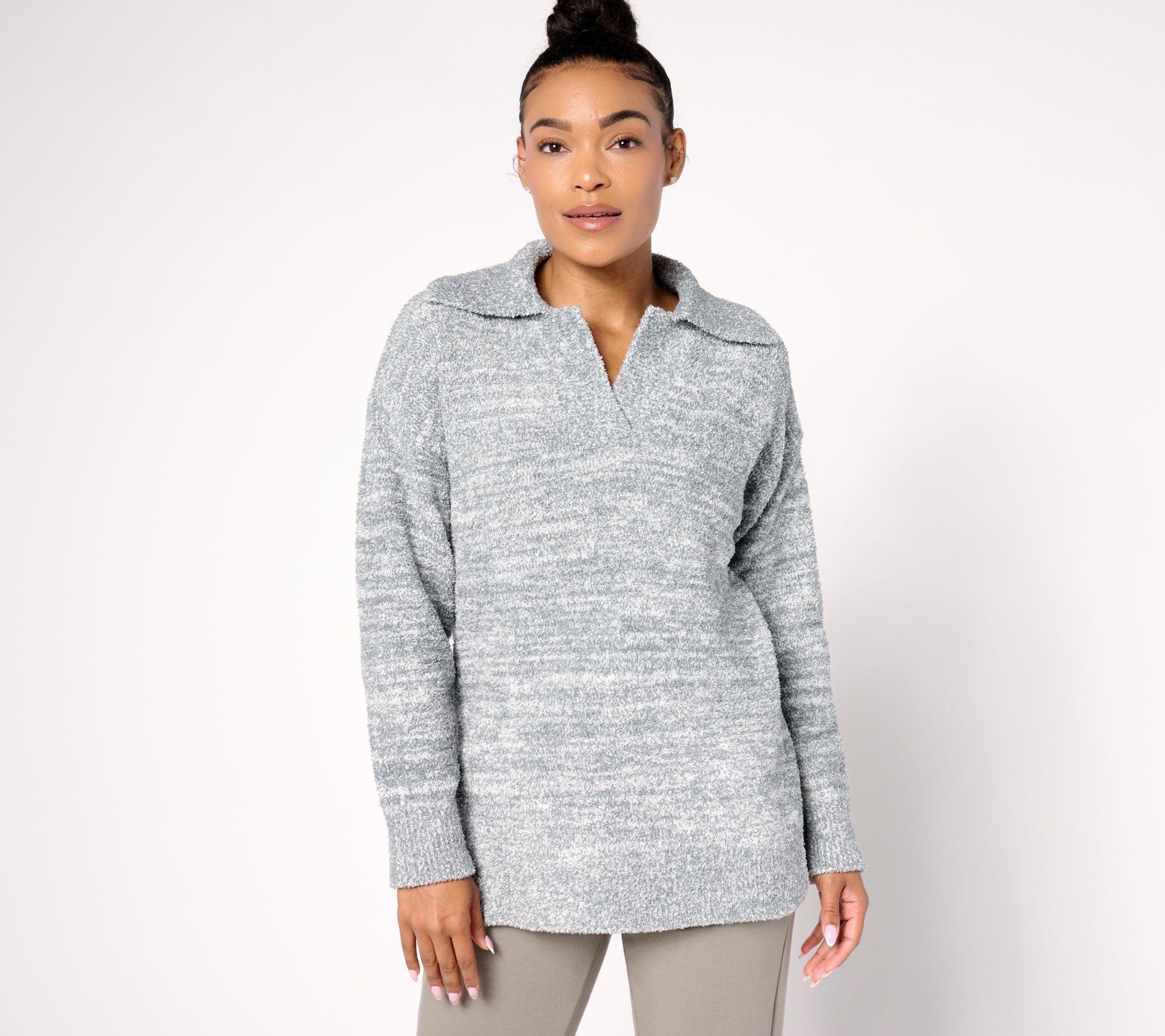 "As Is" Barefoot Dreams CozyChic Collared Tunic