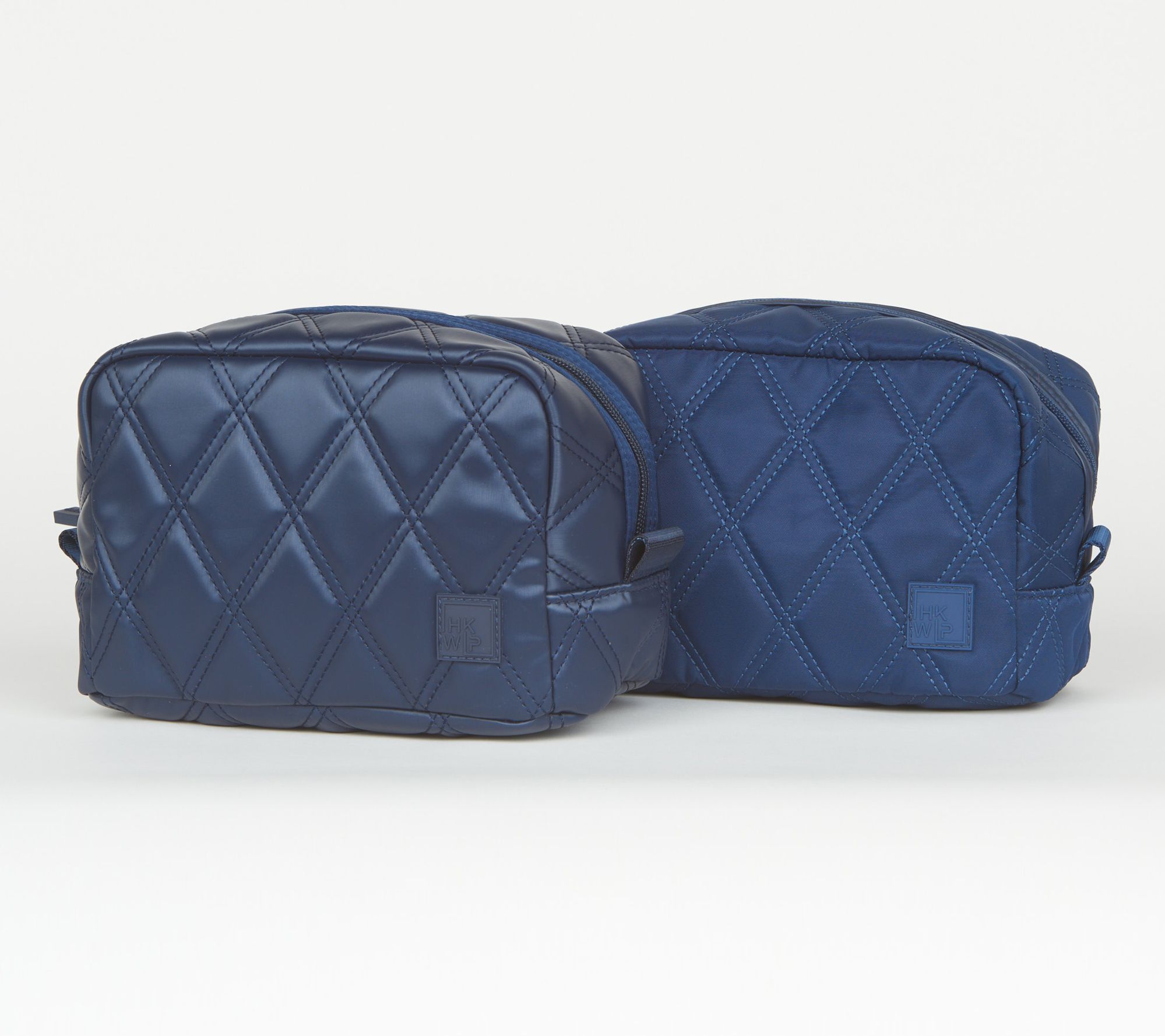 "As Is" IHKWIP Set of 2 Quilted Cosmetic Cases