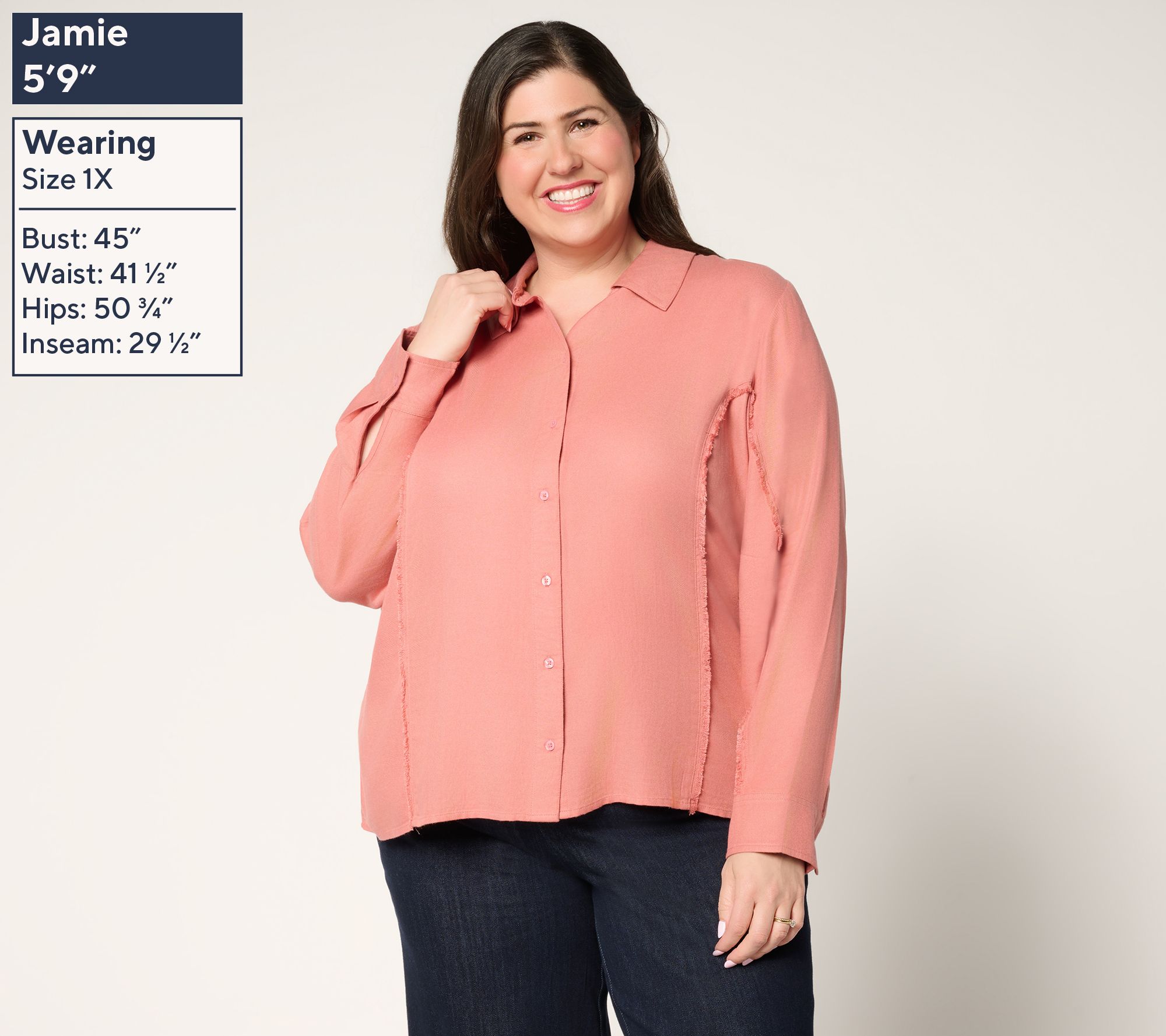 トップス me Me by Jennie Garth Parker Button Down Shirt - QVC.com