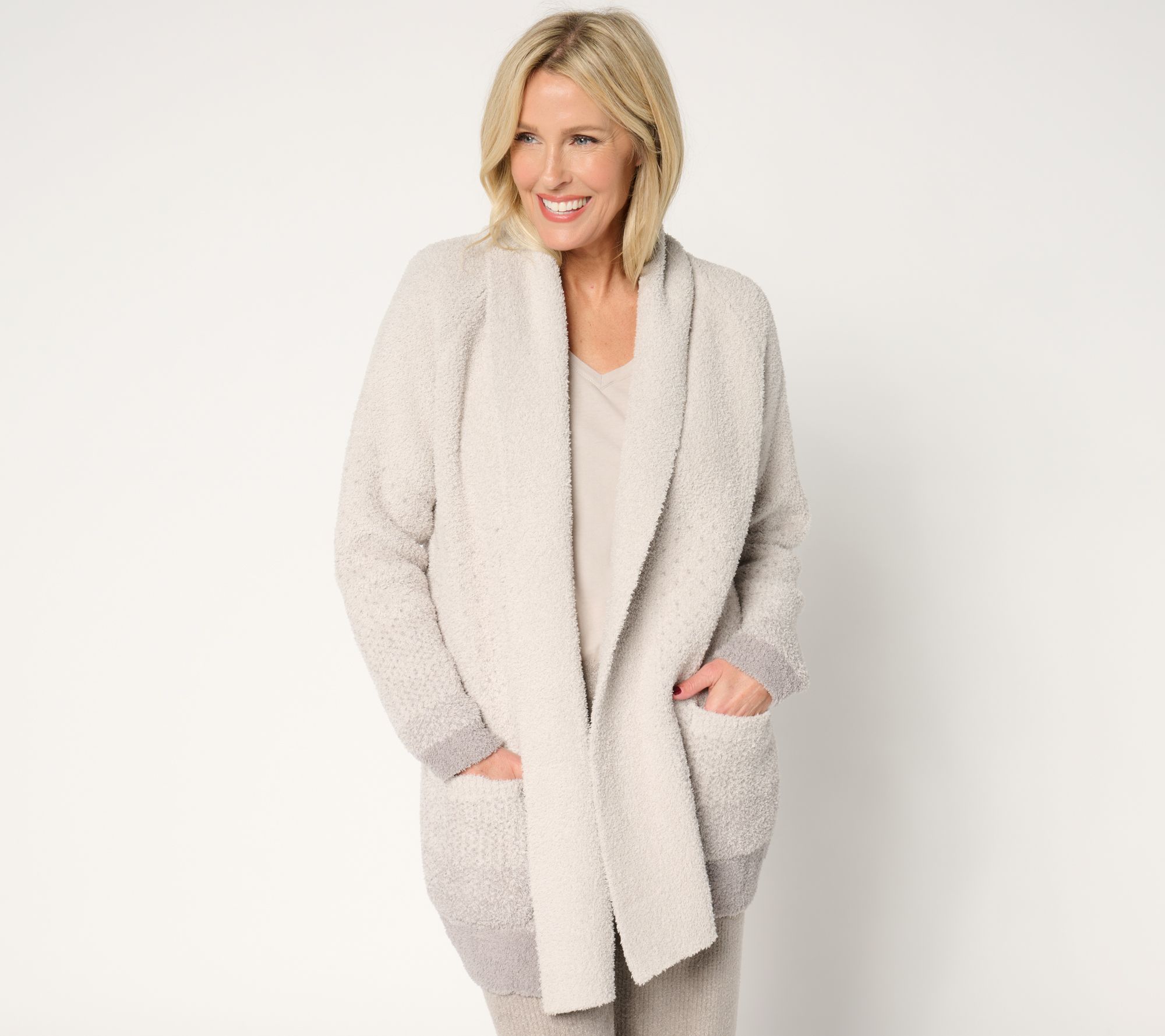 "As Is" Barefoot Dreams CozyChic Confetti Shawl Cardi