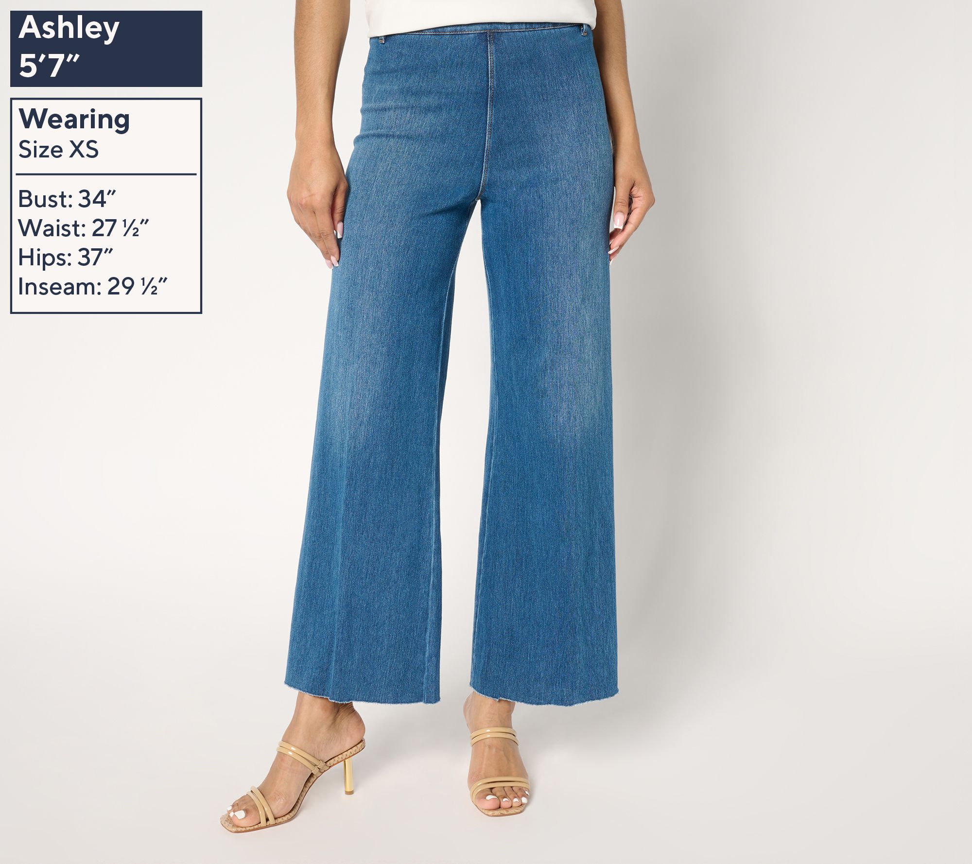 【EEUN】White brushed denim Lysse Erin Wide Leg Denim (28