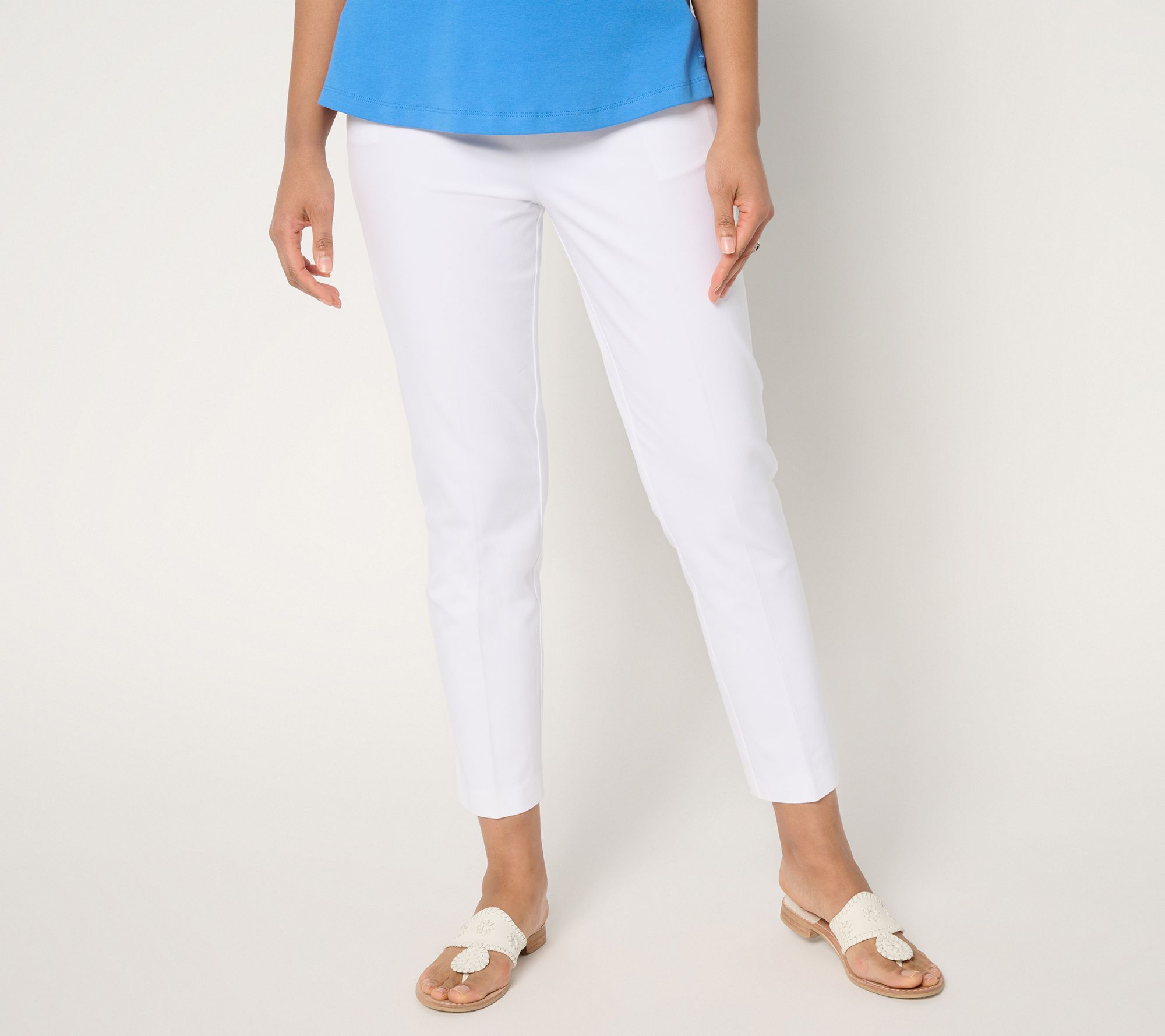 "As Is" Isaac Mizrahi Live! Petite 24/7 Stretch Icon Ankle Pants