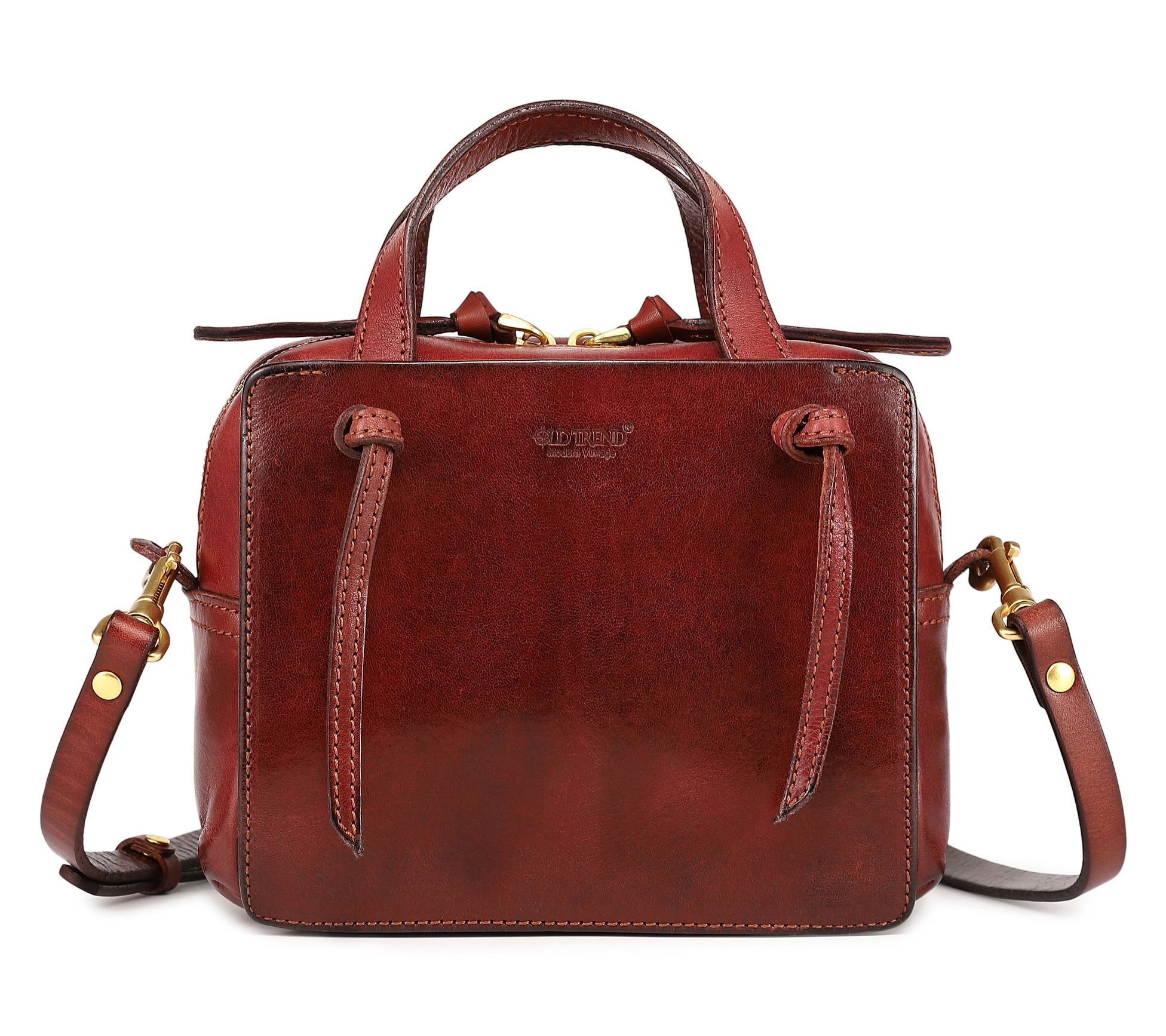 Old Trend Buttercup Mini Leather Top Handle Tote w/ Crossbody