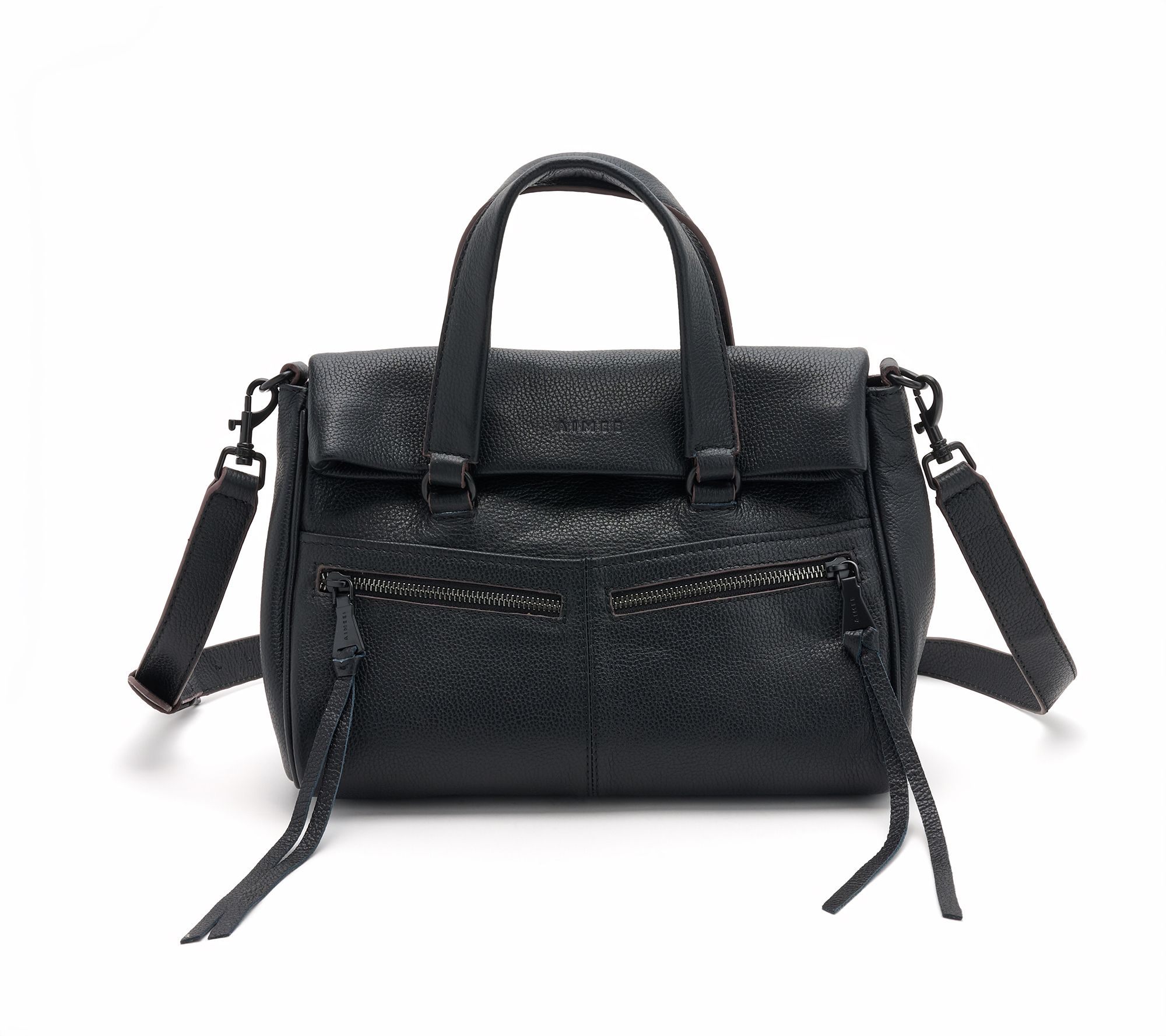 Aimee Kestenberg Coral Double Entry Leather Satchel