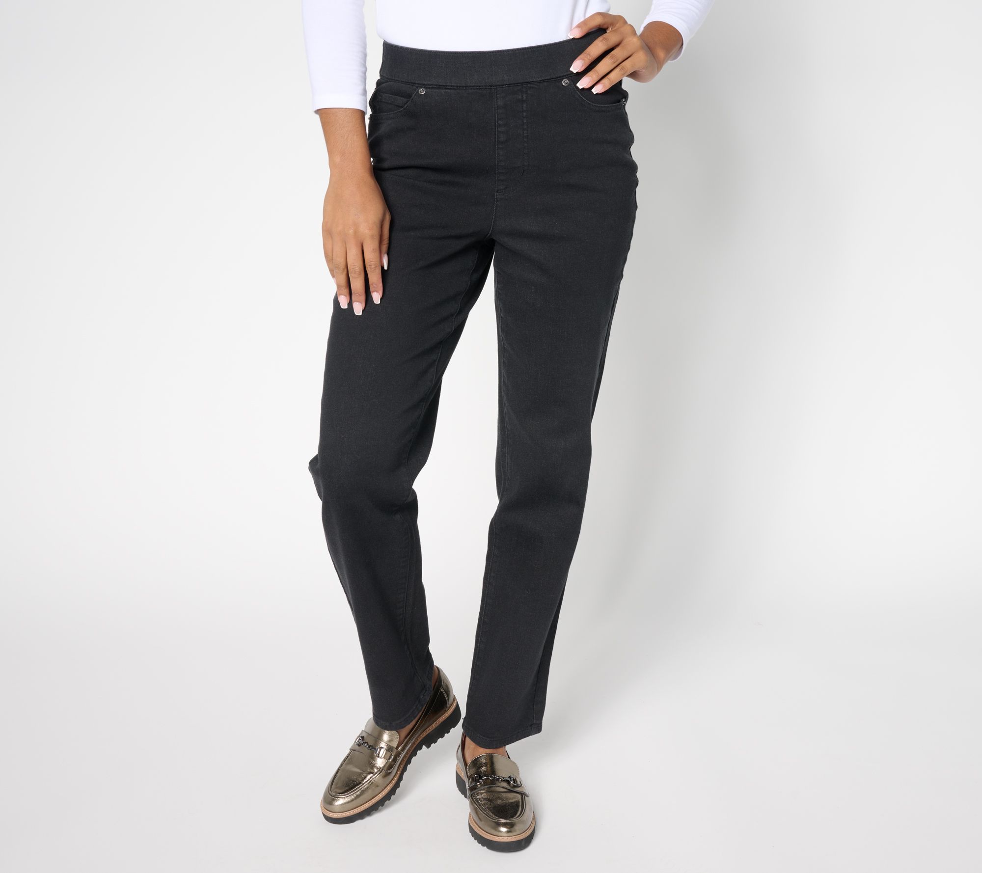 Ree by The Pioneer Woman Petite Jeans - Black Straight Leg