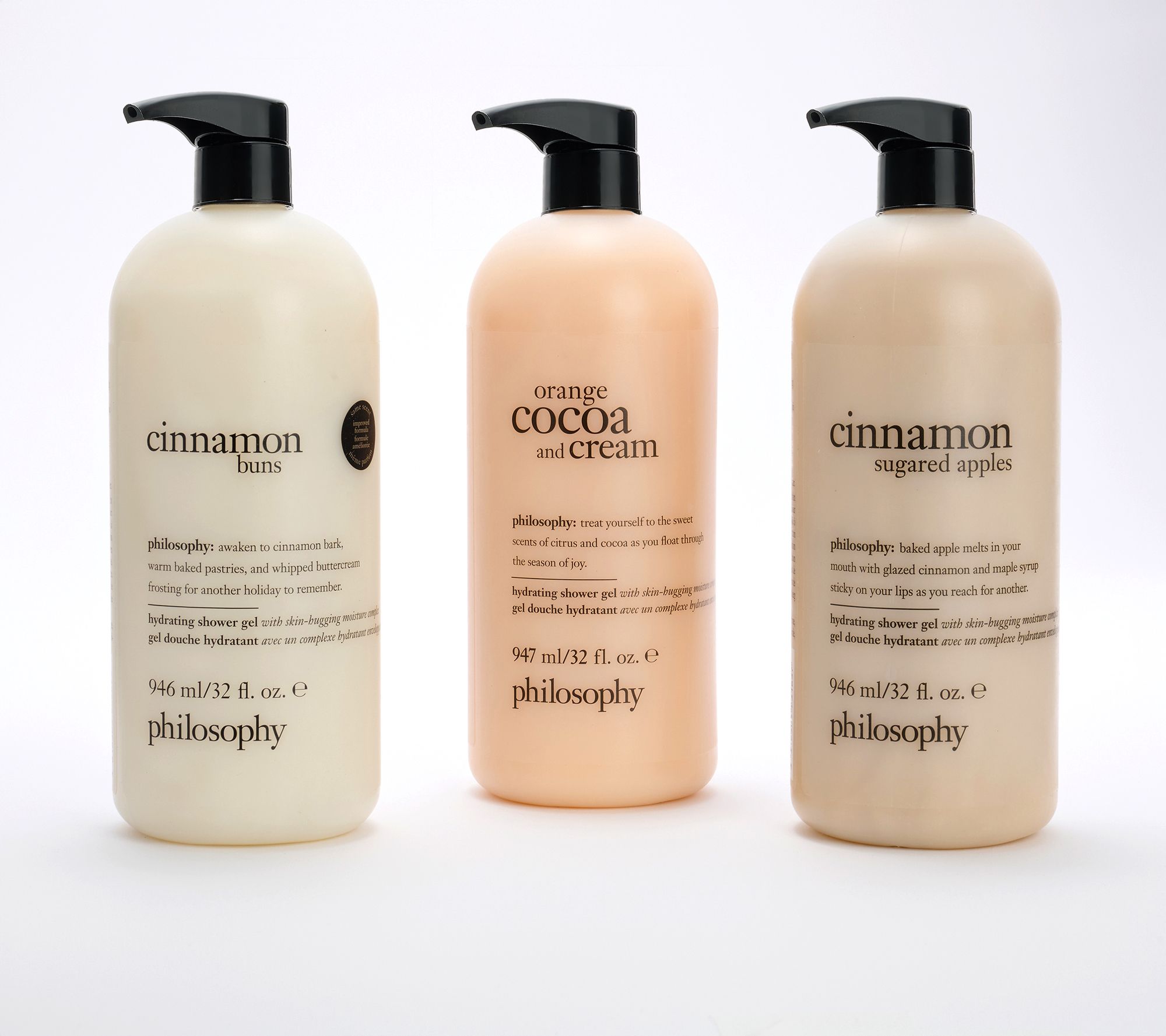 philosophy supersize cozy & sweet shower gel 32oz trio - QVC.com