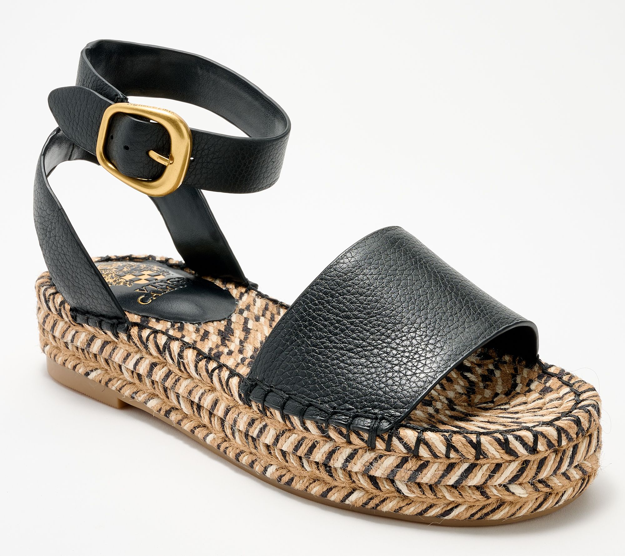 "As Is" Vince Camuto Leather Espadrille Platform Sandal Darna