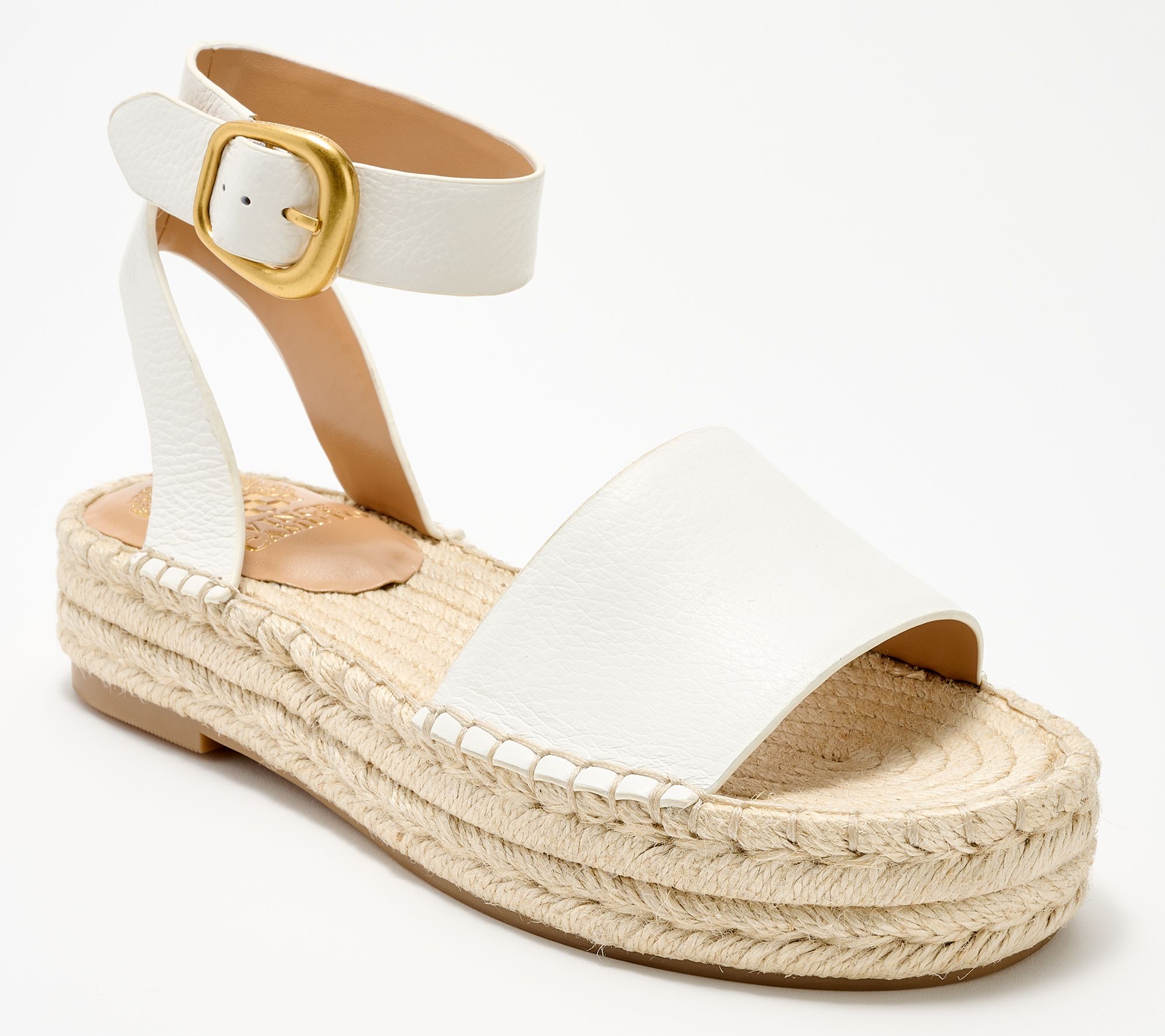 "As Is" Vince Camuto Leather Espadrille Platform Sandal Darna