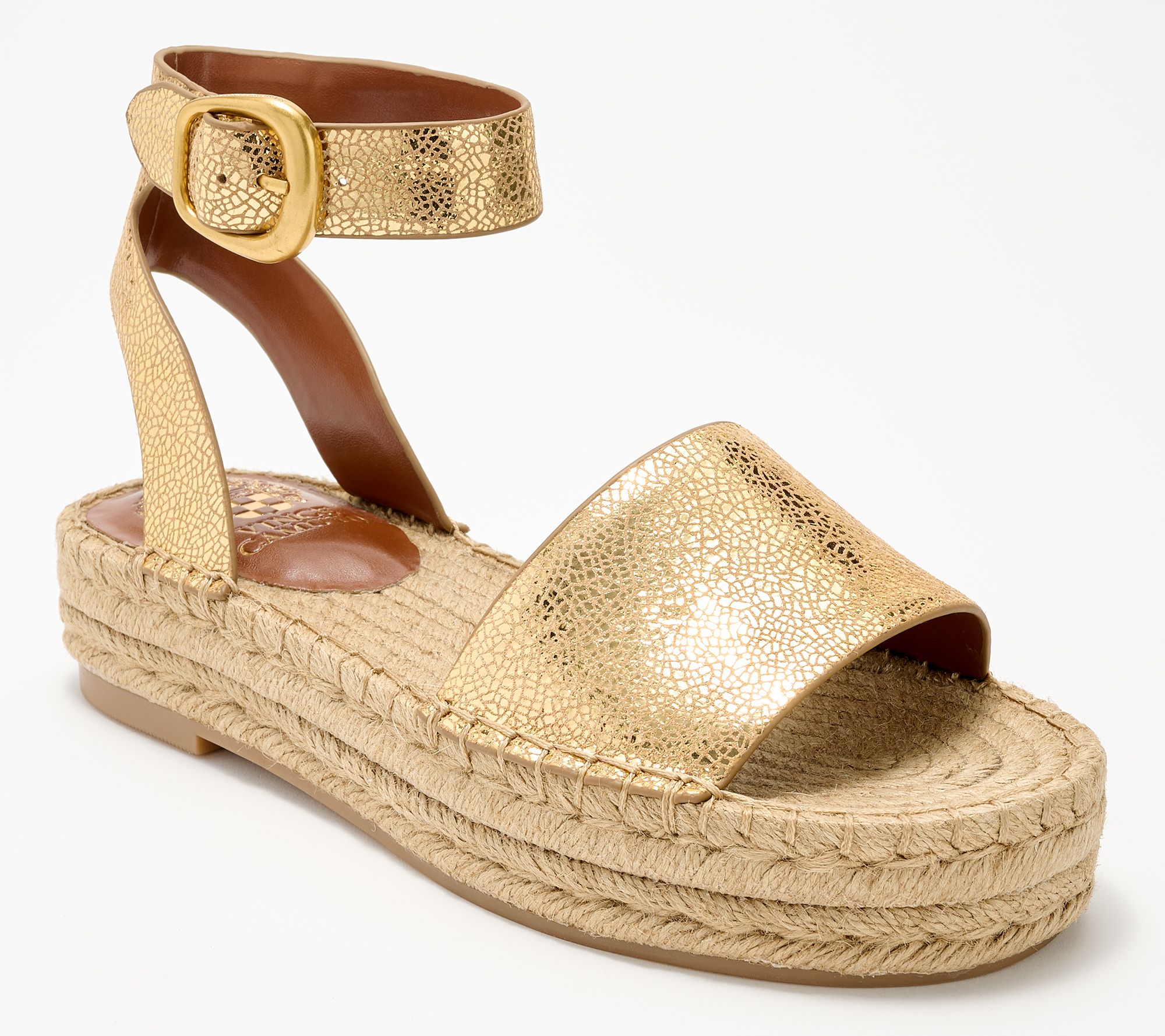 "As Is" Vince Camuto Leather Espadrille Platform Sandal Darna