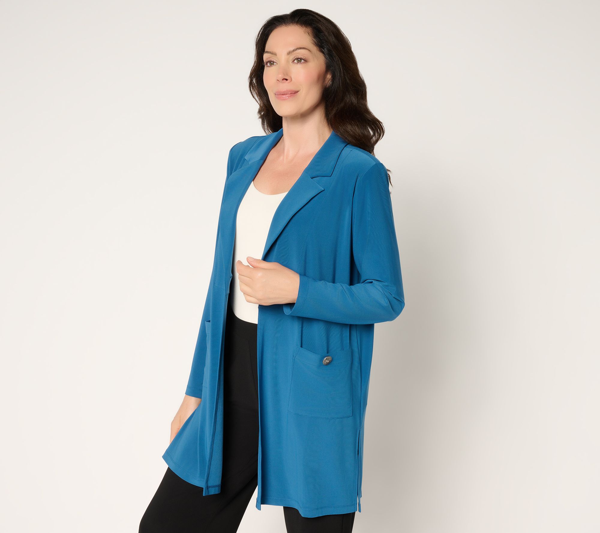 "As Is" GRAVER Susan Graver Pet LK Luxe Duster Cardigan