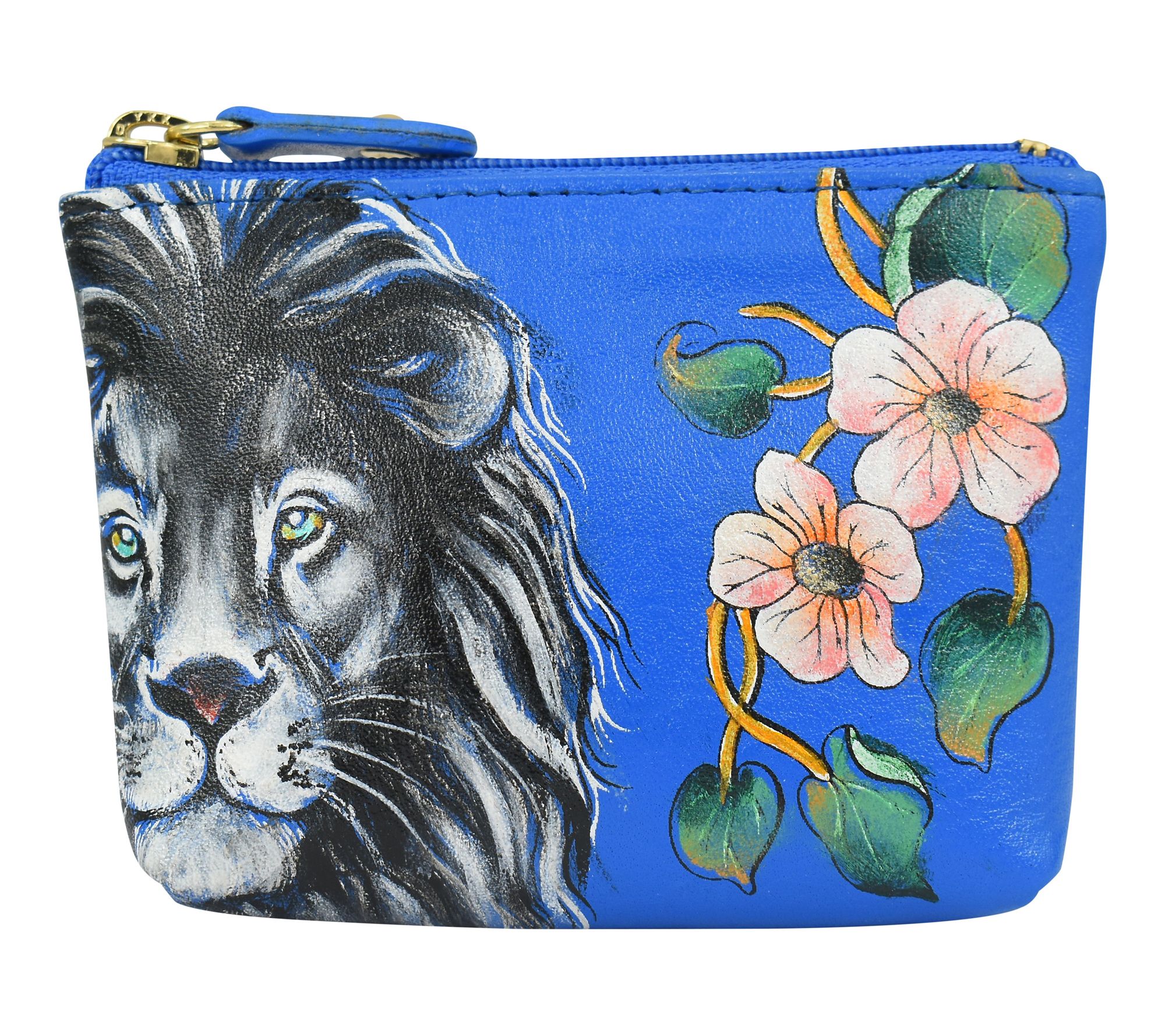 Anushcka Painted Leather Coin Pouch