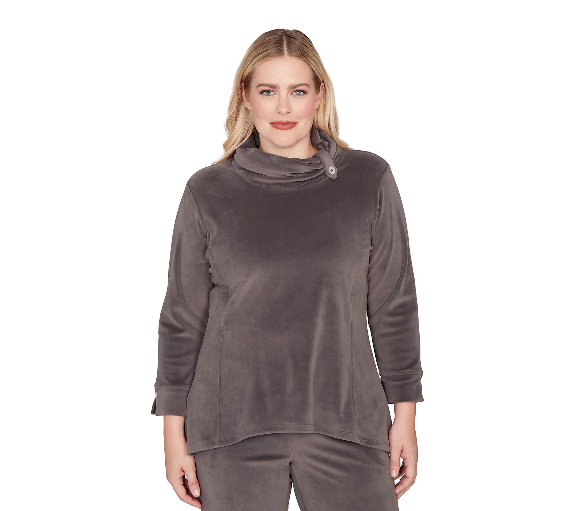 Alfred Dunner Luxe Cowl Neck Top