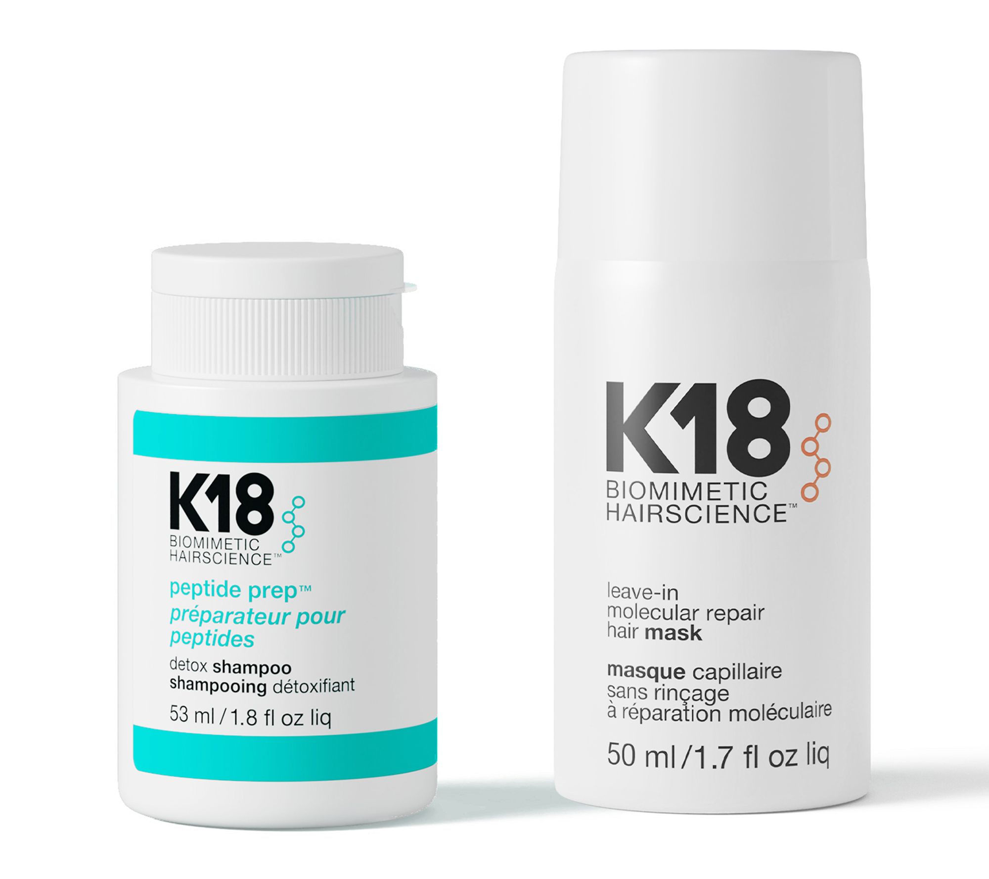 K18 Molecular Repair Mask & 1.8oz Detox Shampoo Duo