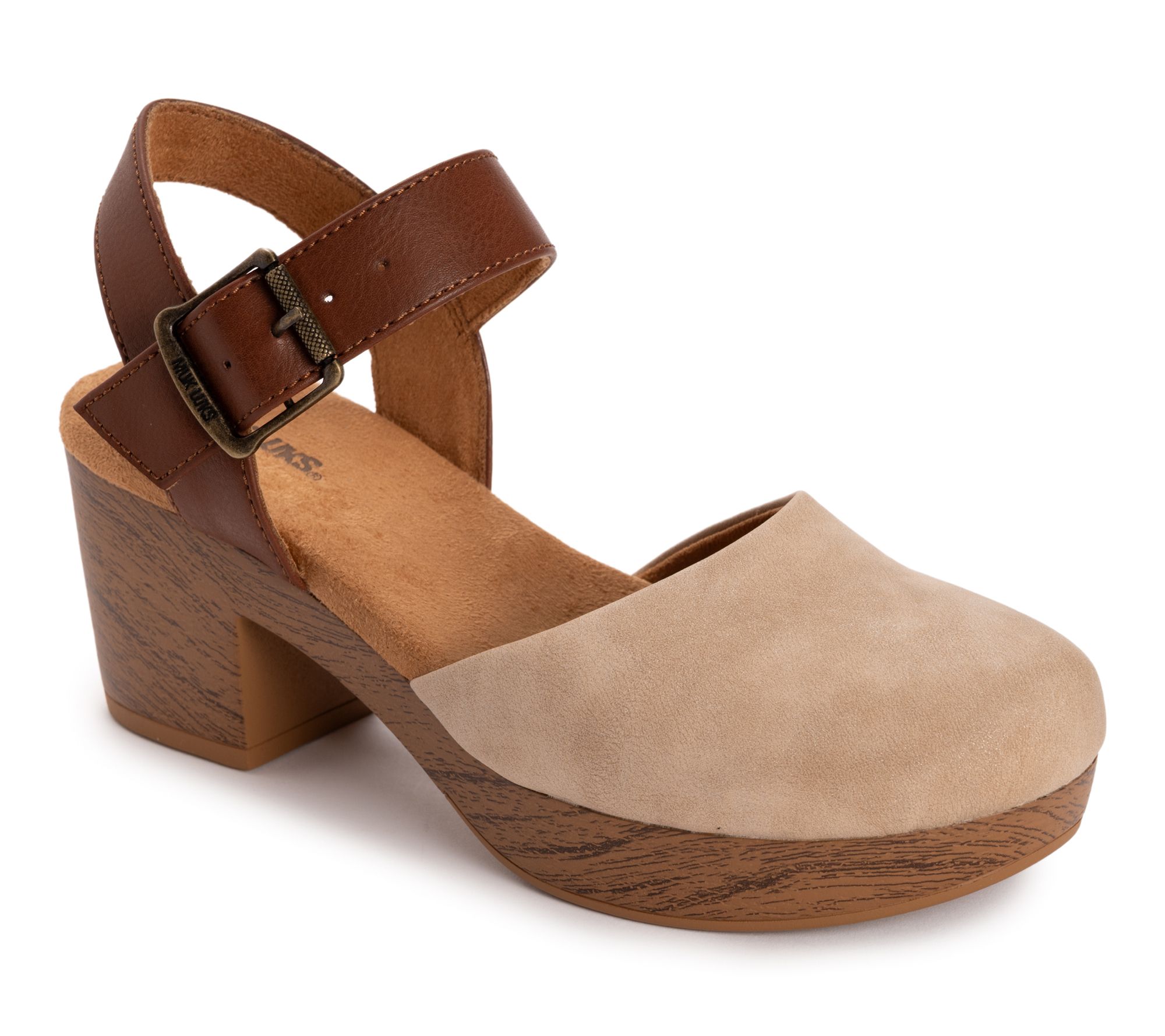 MUK LUKS Women's Merritt Closed Toe Quarter Strap Shoe