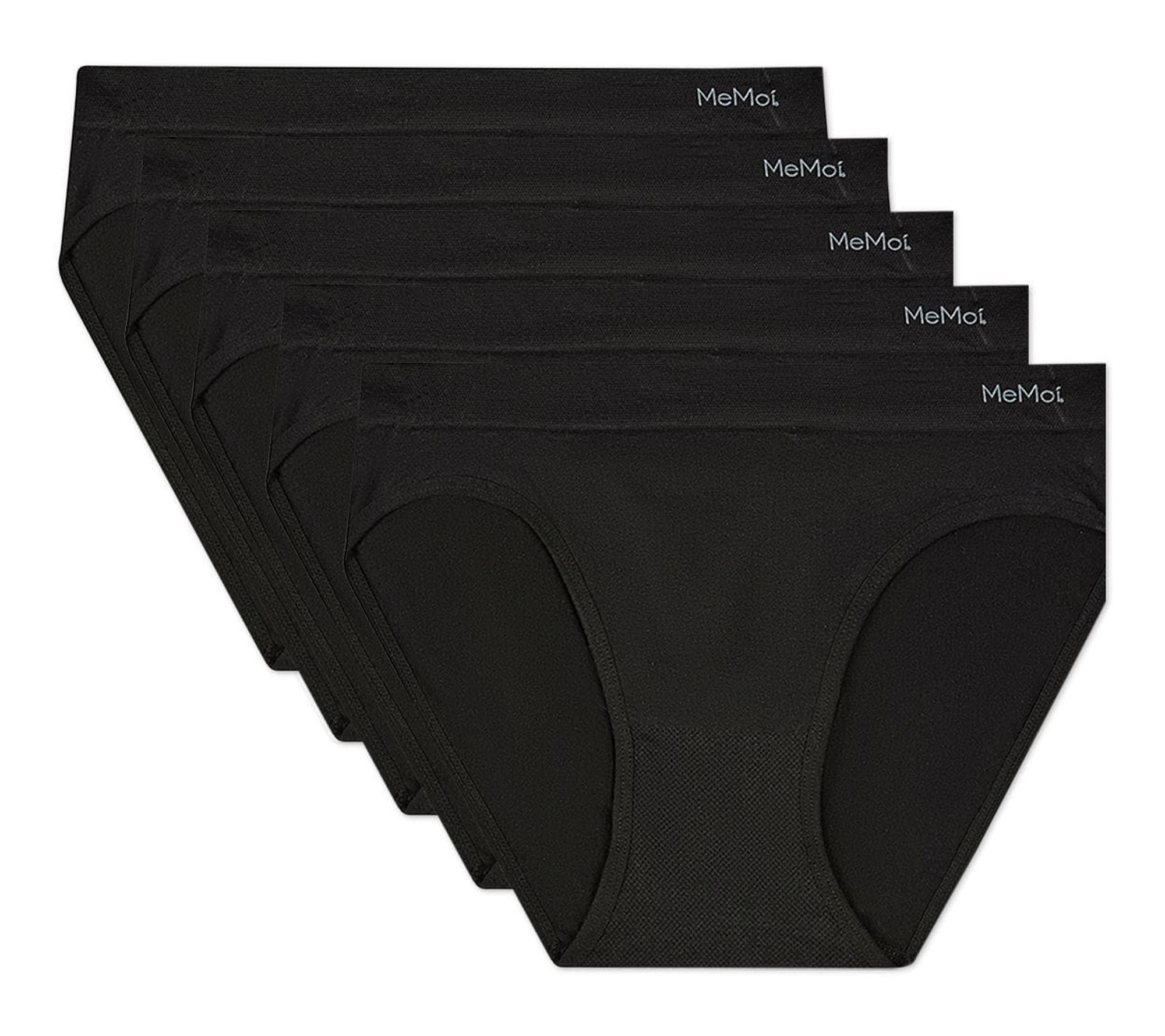 Memoi Women's Set of 5  Seamless Tag-Free Bikini Panties