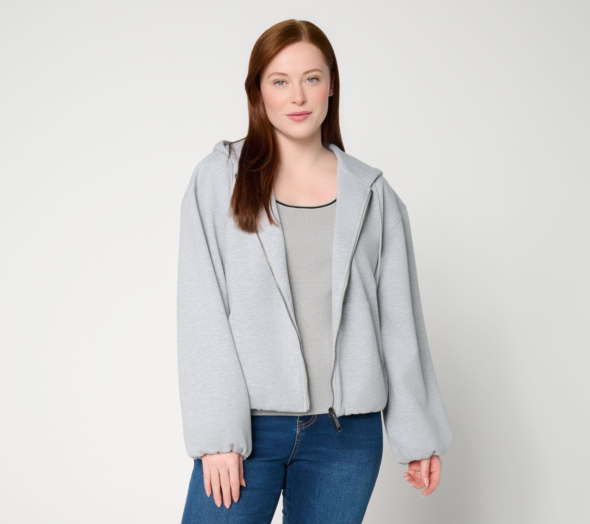 "As Is" RM Studio x Rebecca Minkoff Sponge Knit Zip Front Hoodie